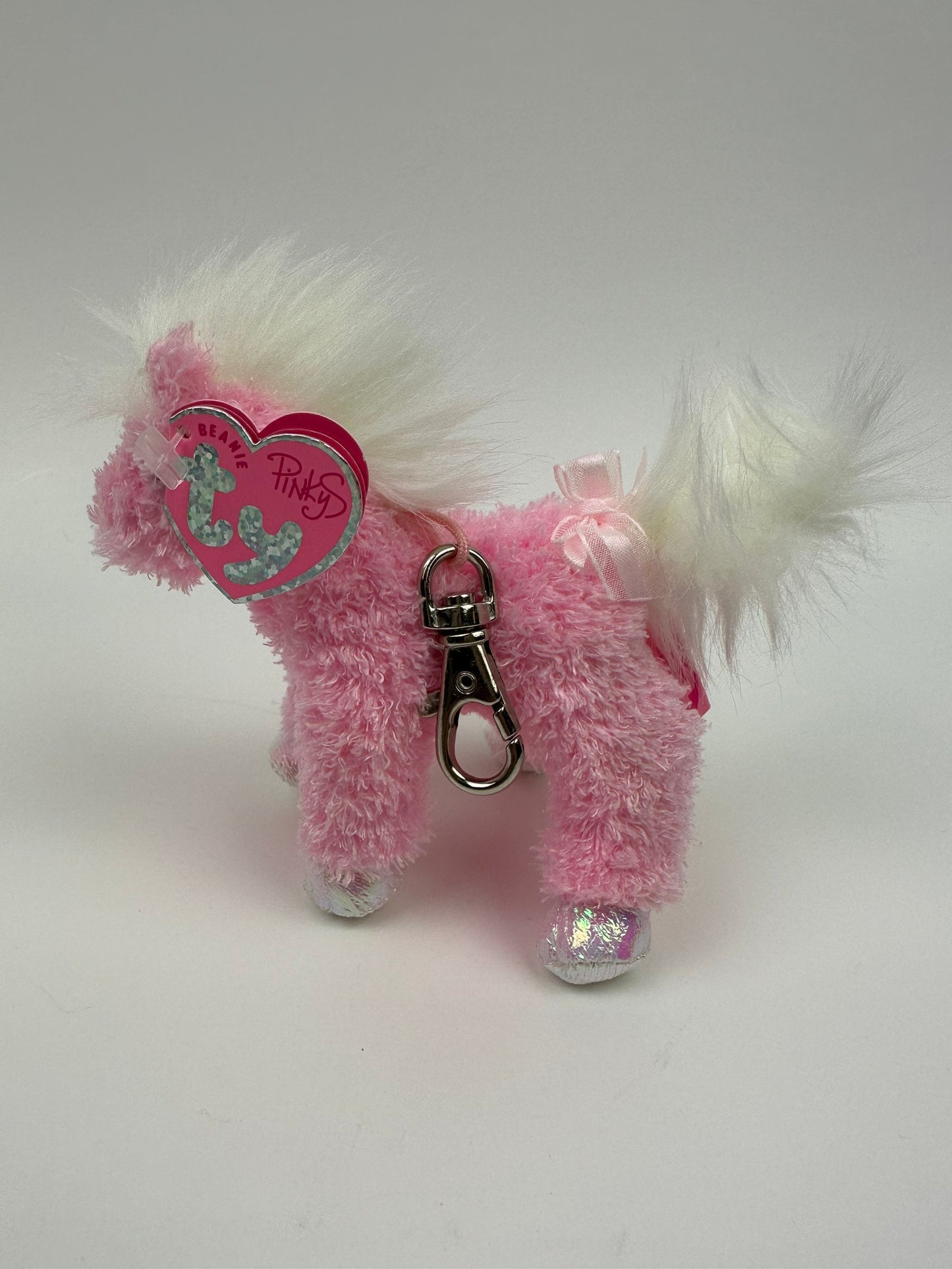 Ty Key Chain “Frilly” the Pink Horse Metal Key Clip (4 inch)