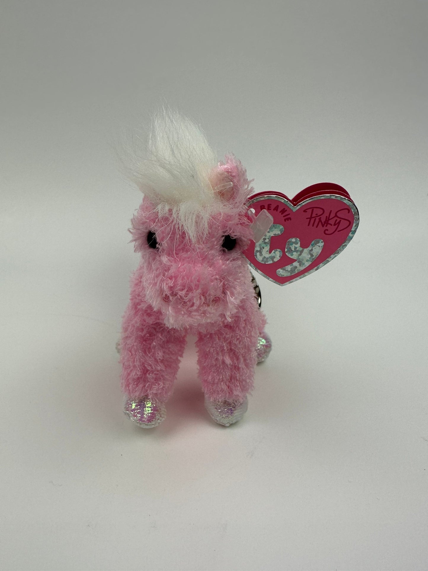 Ty Key Chain “Frilly” the Pink Horse Metal Key Clip (4 inch)