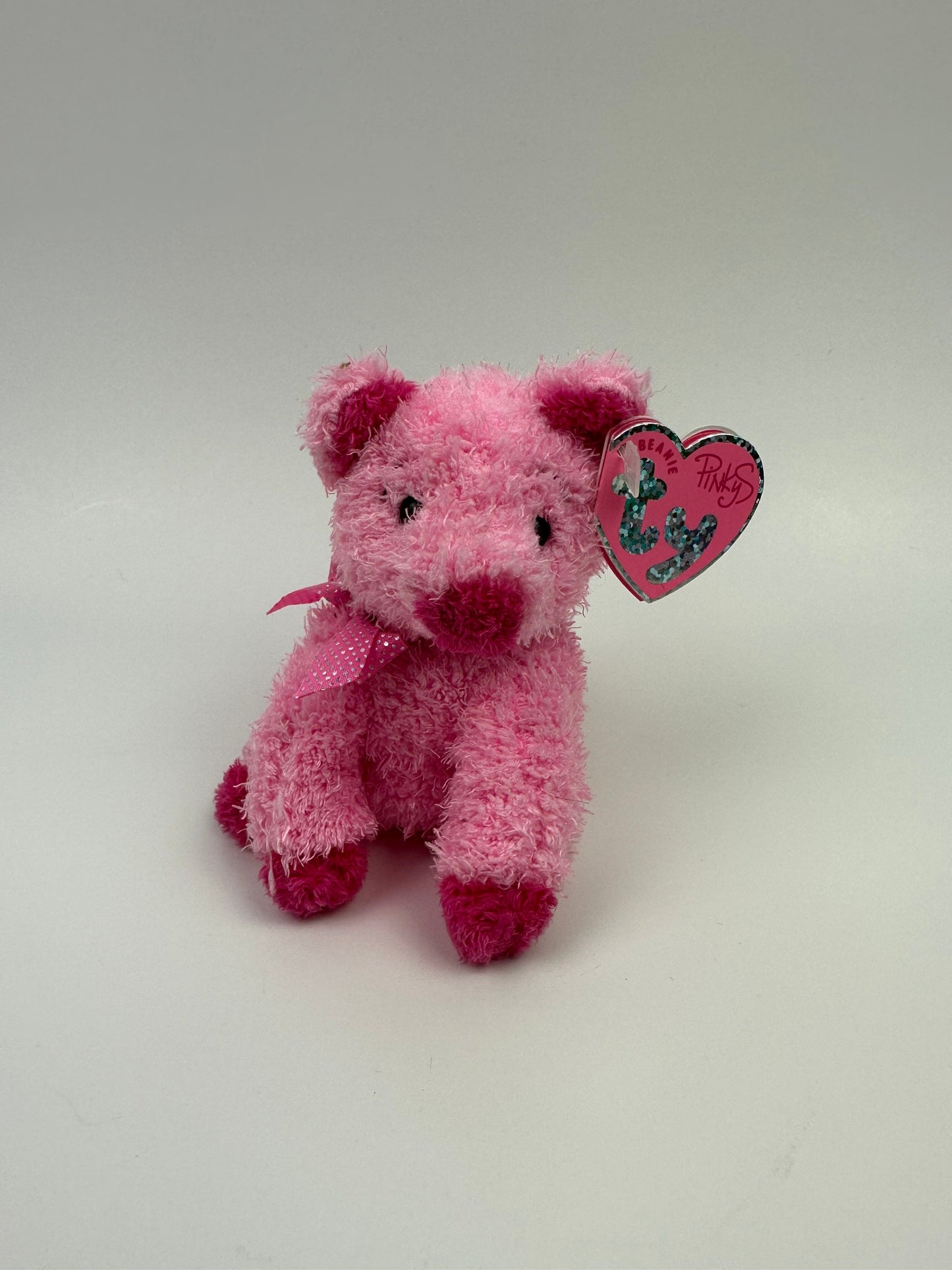 Ty Key Chain “Silky” the Pink Pig Metal Key Clip (4 inch)