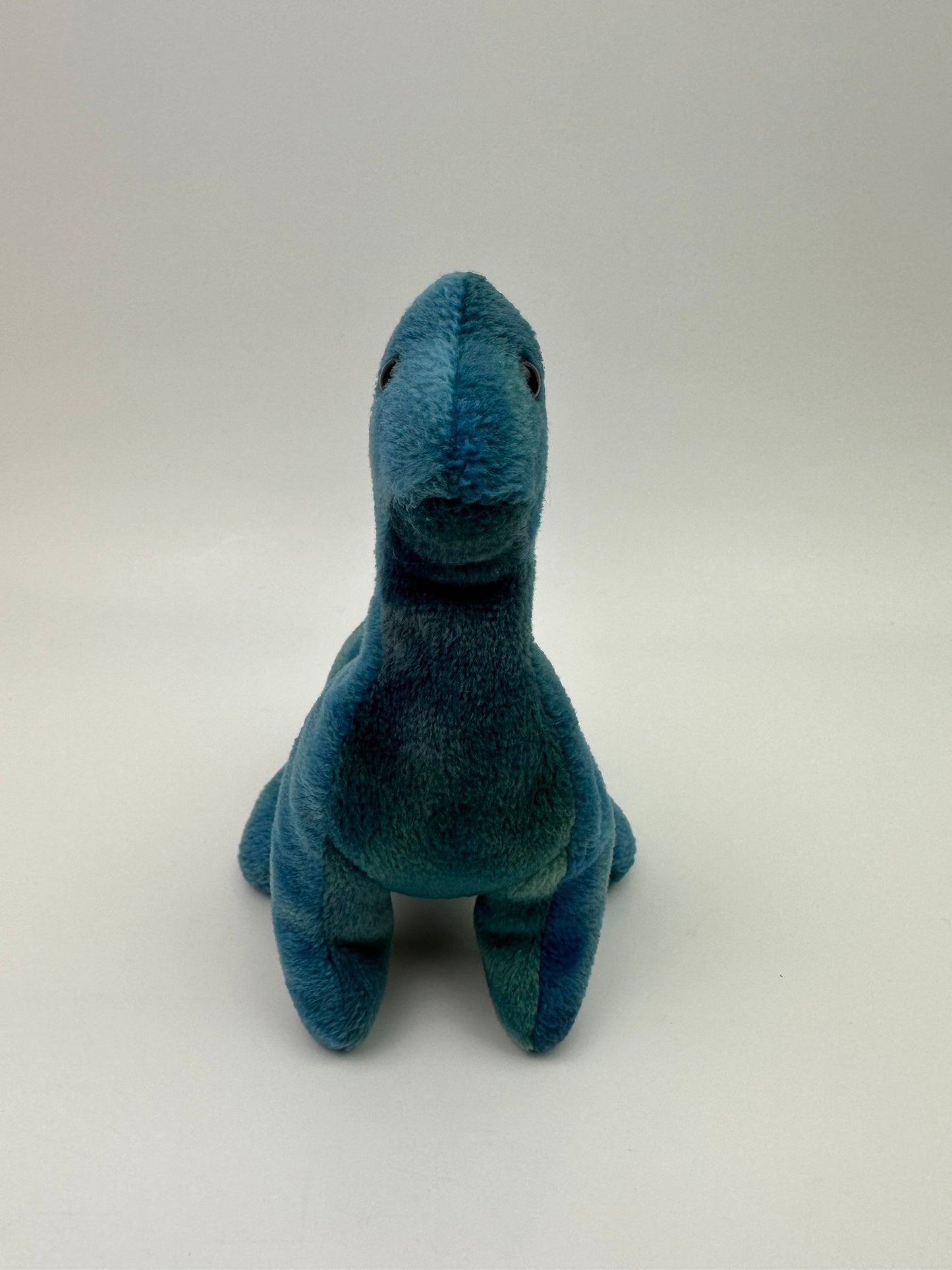 Ty Beanie Baby “Bronty” the Brontosaurus Dinosaur - No Hang Tag - 1st Generation Canadian Tush Tag! (7 inch)