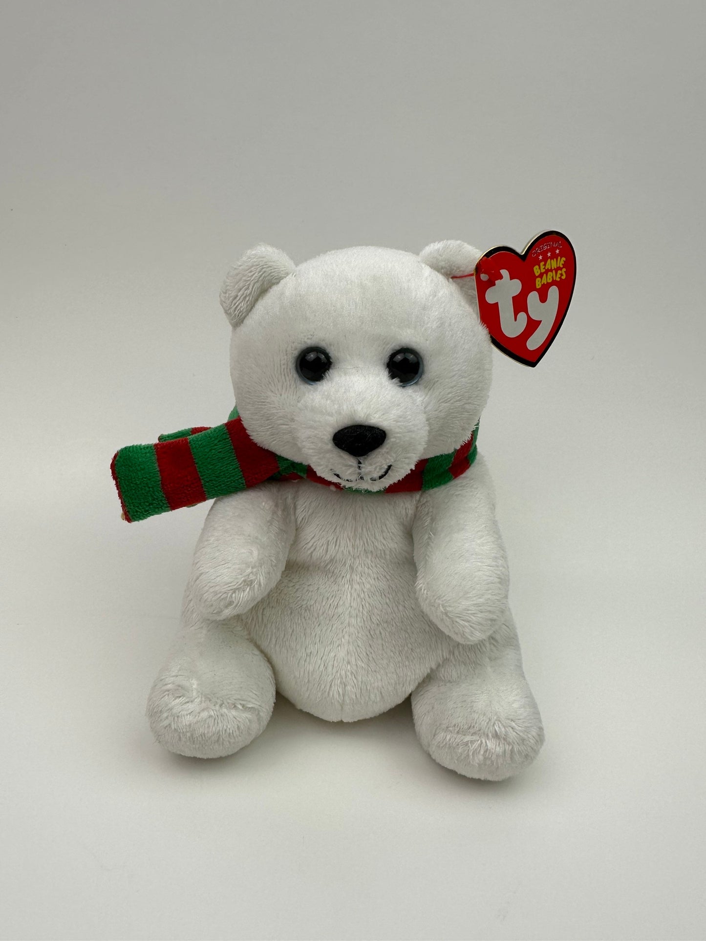 Ty Beanie Baby “Snowdrop” the Polar Bear with Holiday Scarf (6 inch)