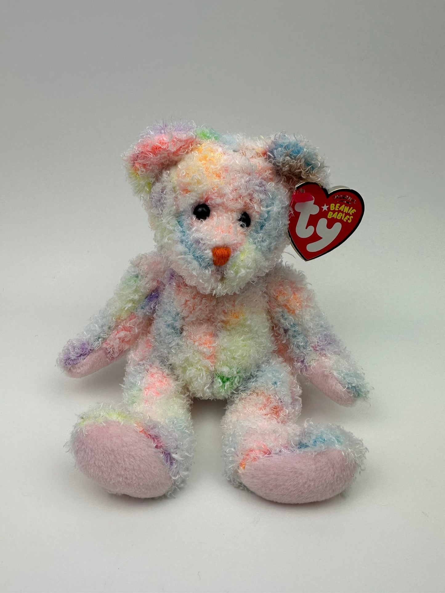 Ty Beanie Baby “Poolside” the Super Cute Multicoloured Bear - Internet Exclusive *Rare* (8.5 inch)
