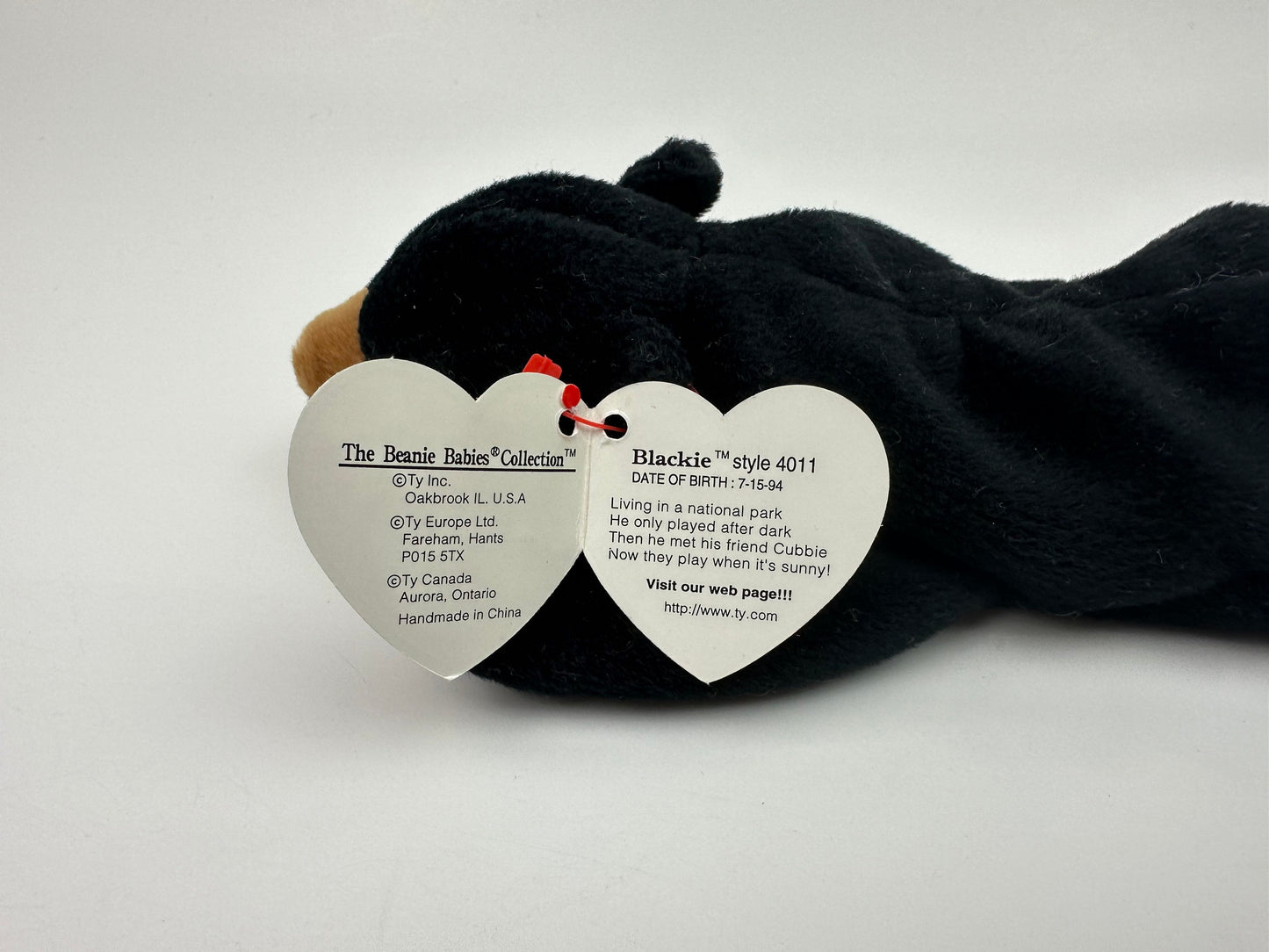 Ty Beanie Baby “Blackie” the Black Bear (8.5 inch)