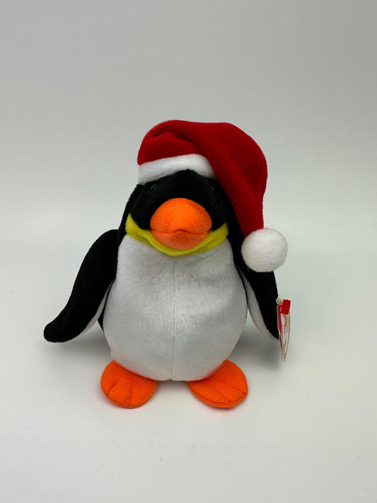 Ty Beanie Baby “Zero” the Christmas Penguin wearing a Santa Hat! (6 inch)