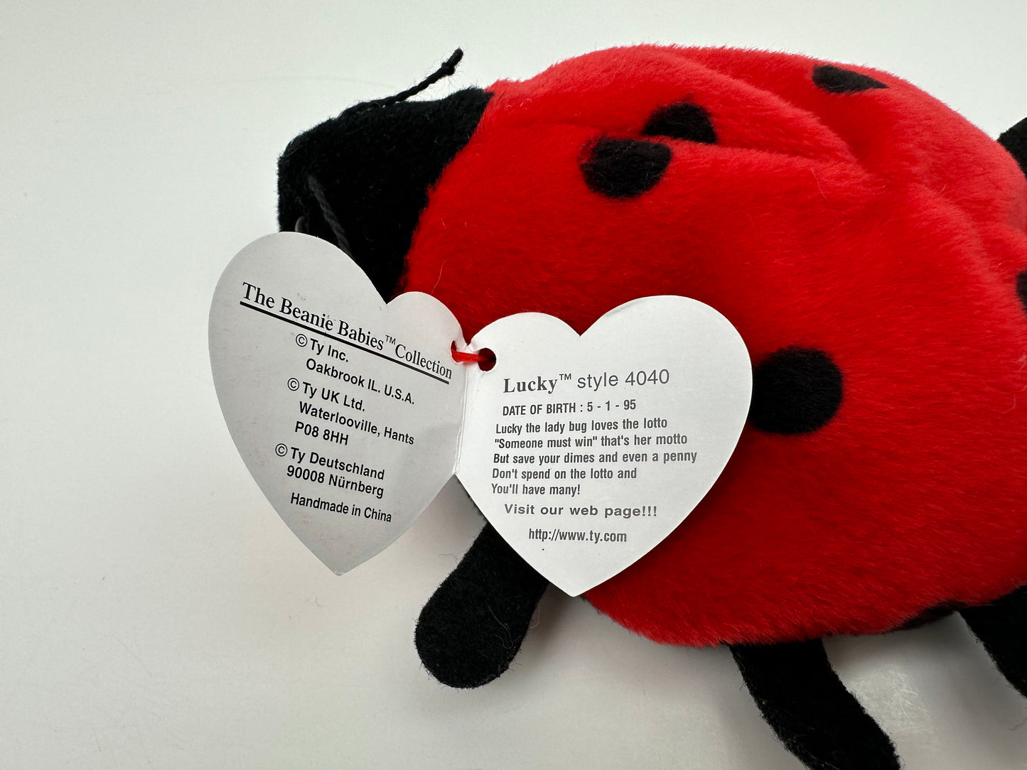 Ty Beanie Baby “Lucky” the Ladybug Vintage 1995 (5 inch)