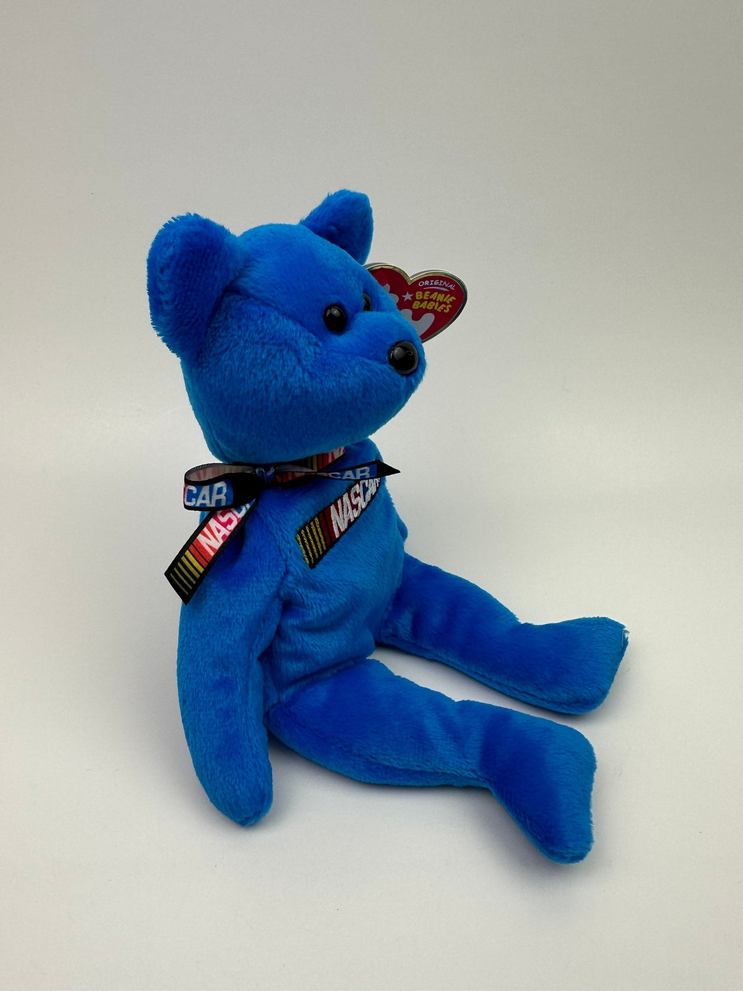 Ty Beanie Baby “Racer” the Nascar Bear - Blue Version (8.5 inch)