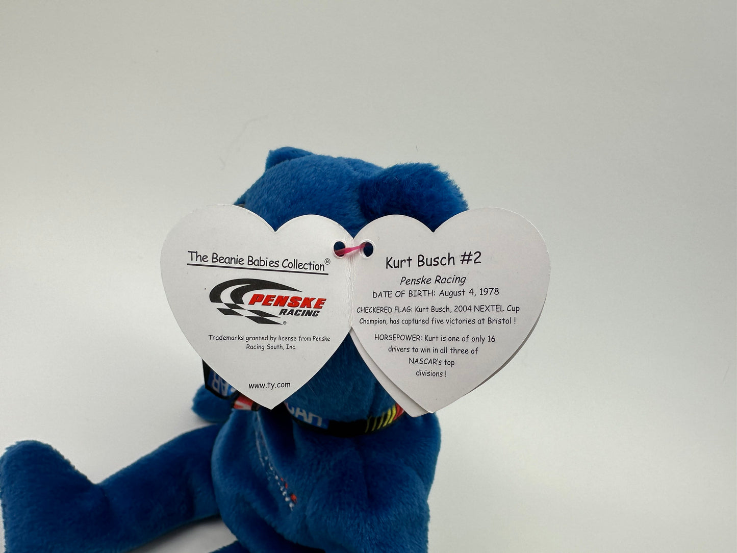 Ty Beanie Baby “Kurt Busch #2” the Nascar Bear (8.5 inch)