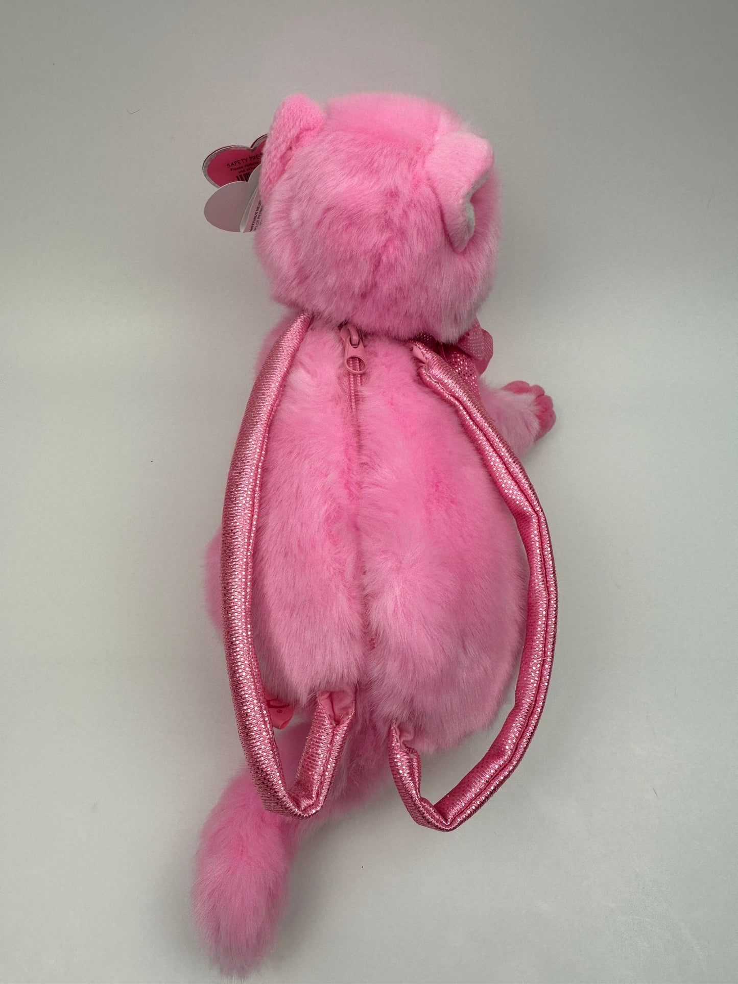 Ty Pinkys Collection “Chic” the Pink Cat Purse with Zipper and Handles (9 inch)