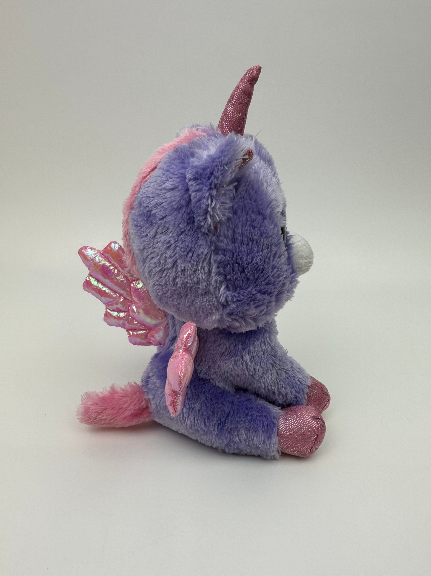 Ty Beanie Boo “Athena” the Purple Pegasus - Claire’s Exclusive. No Hang Tag! *Rare* (6 inch)