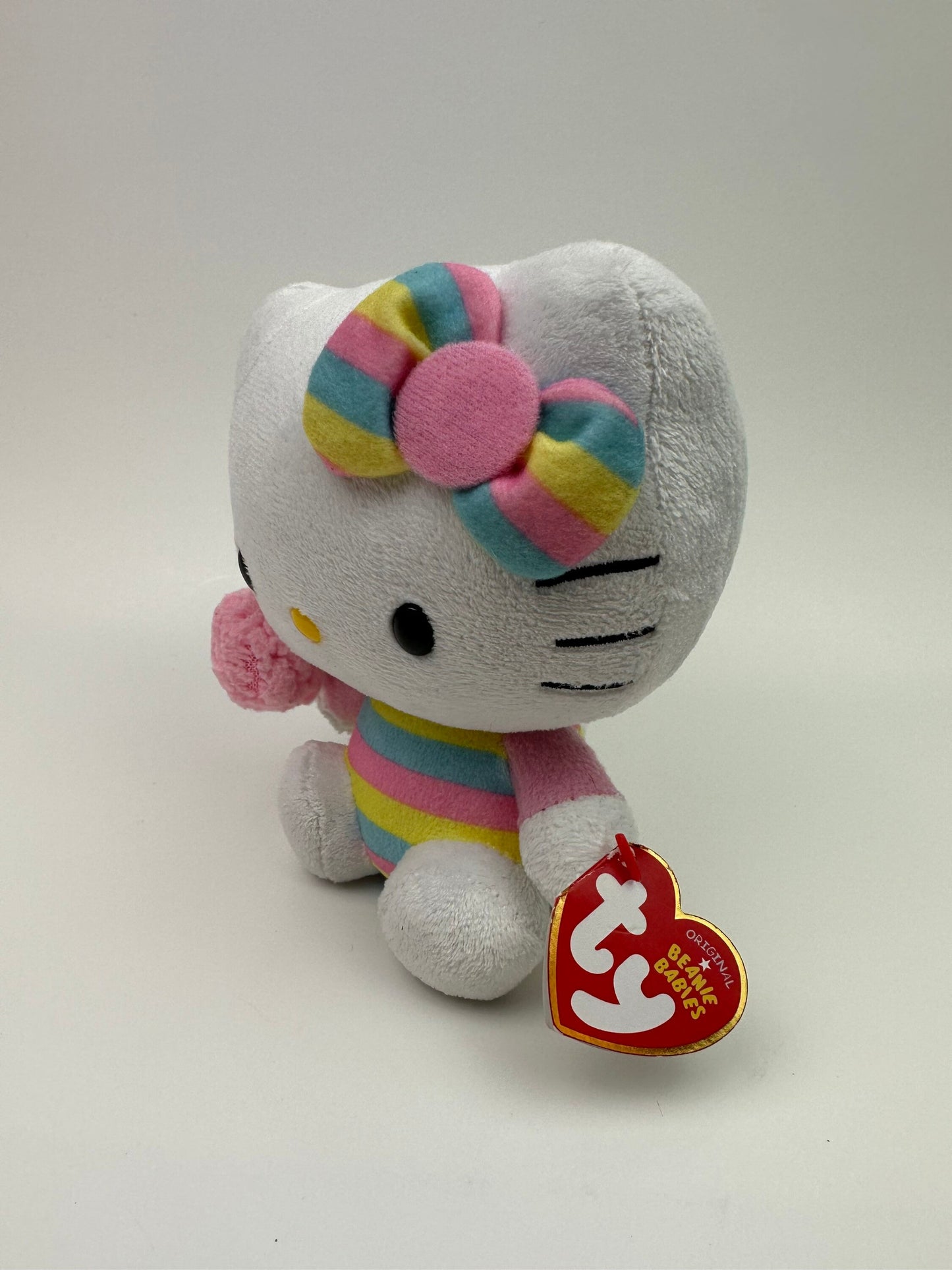 Ty Beanie Baby Vintage “Hello Kitty” Stripes and Cotton Candy Edition (6 inch)