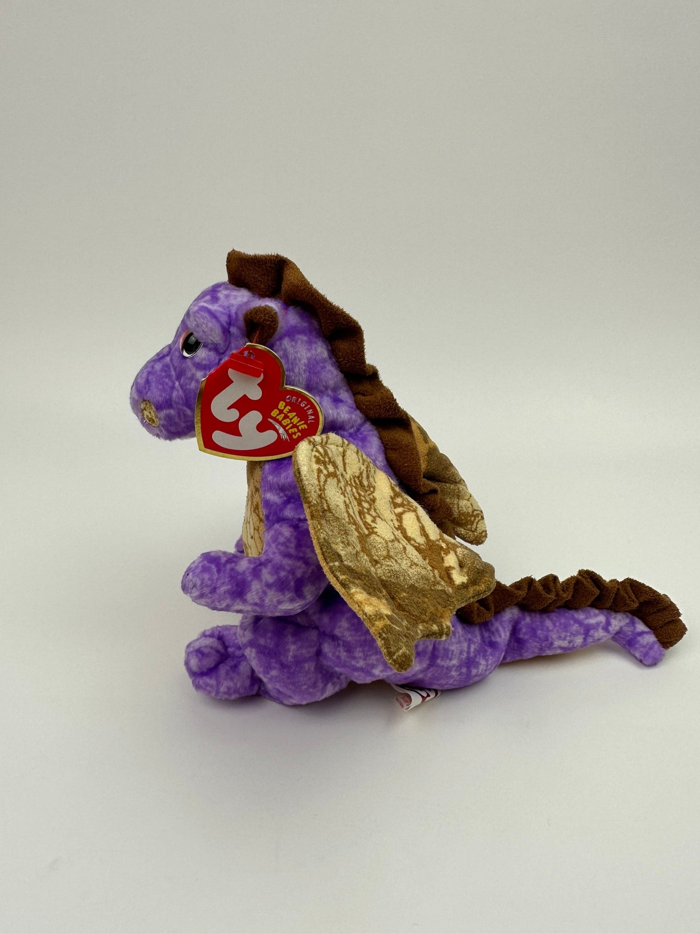 Ty Beanie Baby “Legend” the Purple and Gold Dragon *Rare* (7.5 inch)