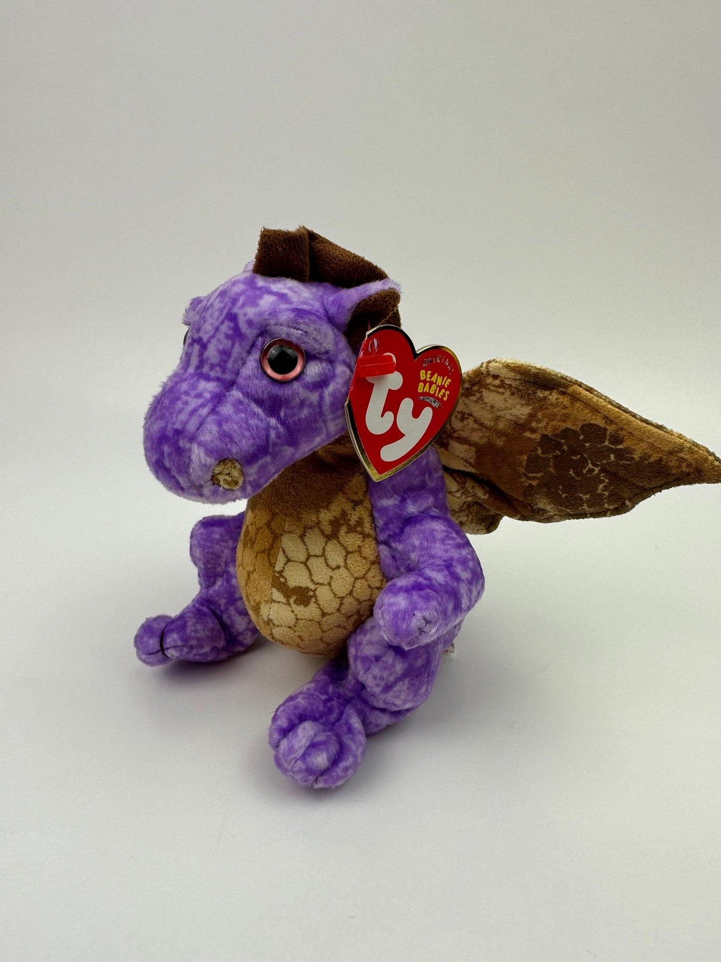 Ty Beanie Baby “Legend” the Purple and Gold Dragon *Rare* (7.5 inch)