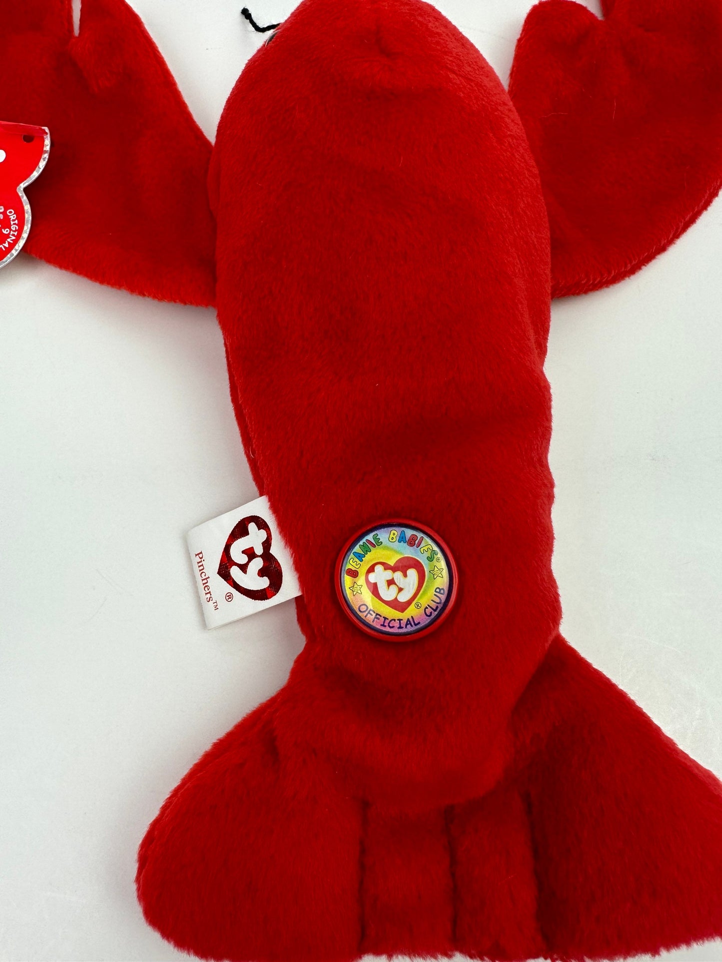 Ty Beanie Baby BBOC Exclusive (Beanie Baby Official Club) “Pinchers” the Lobster - Original 9 Replica! (8.5 inch)