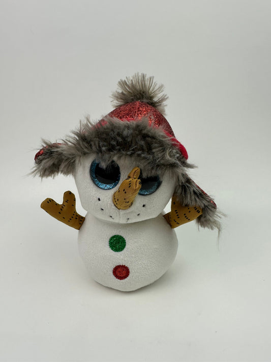 Ty Beanie Boo “Buttons” the Snowman - No Hang Tag (6 inch)