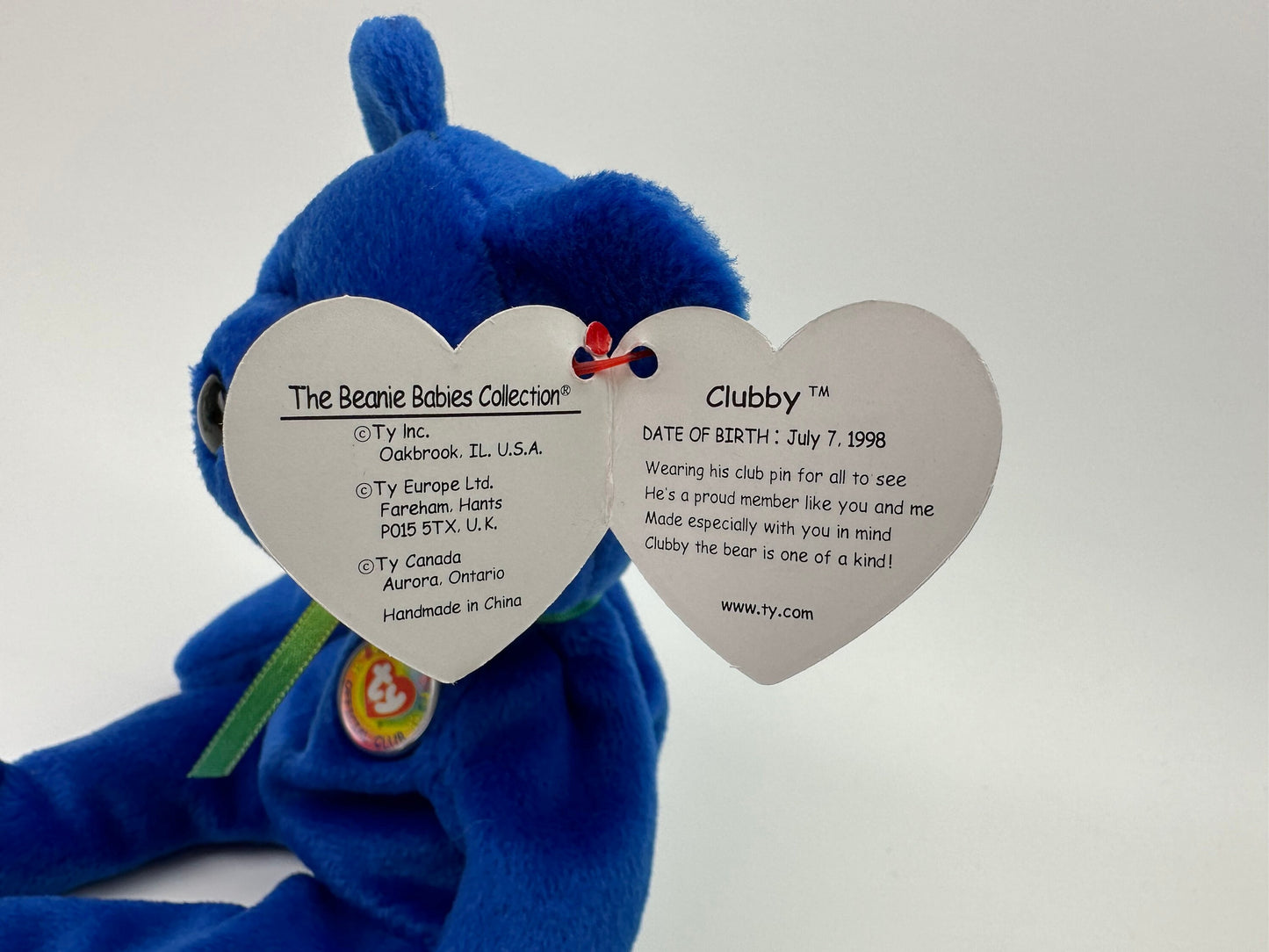 Ty Beanie Baby “Clubby” the Royal Blue Bear (8.5 Inch)