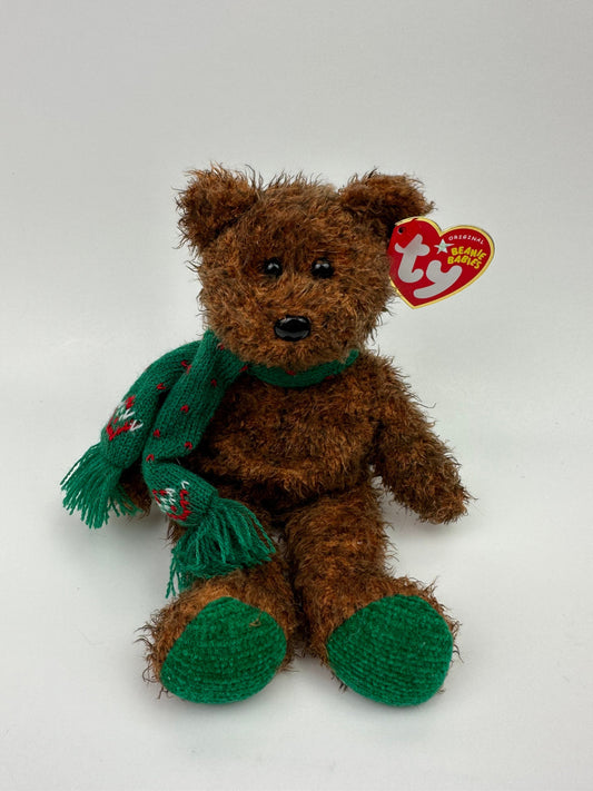 Ty Beanie Baby “Season’s Greetings” the Holiday Bear - Hallmark Gold Crown Exclusive (8.5 inch)