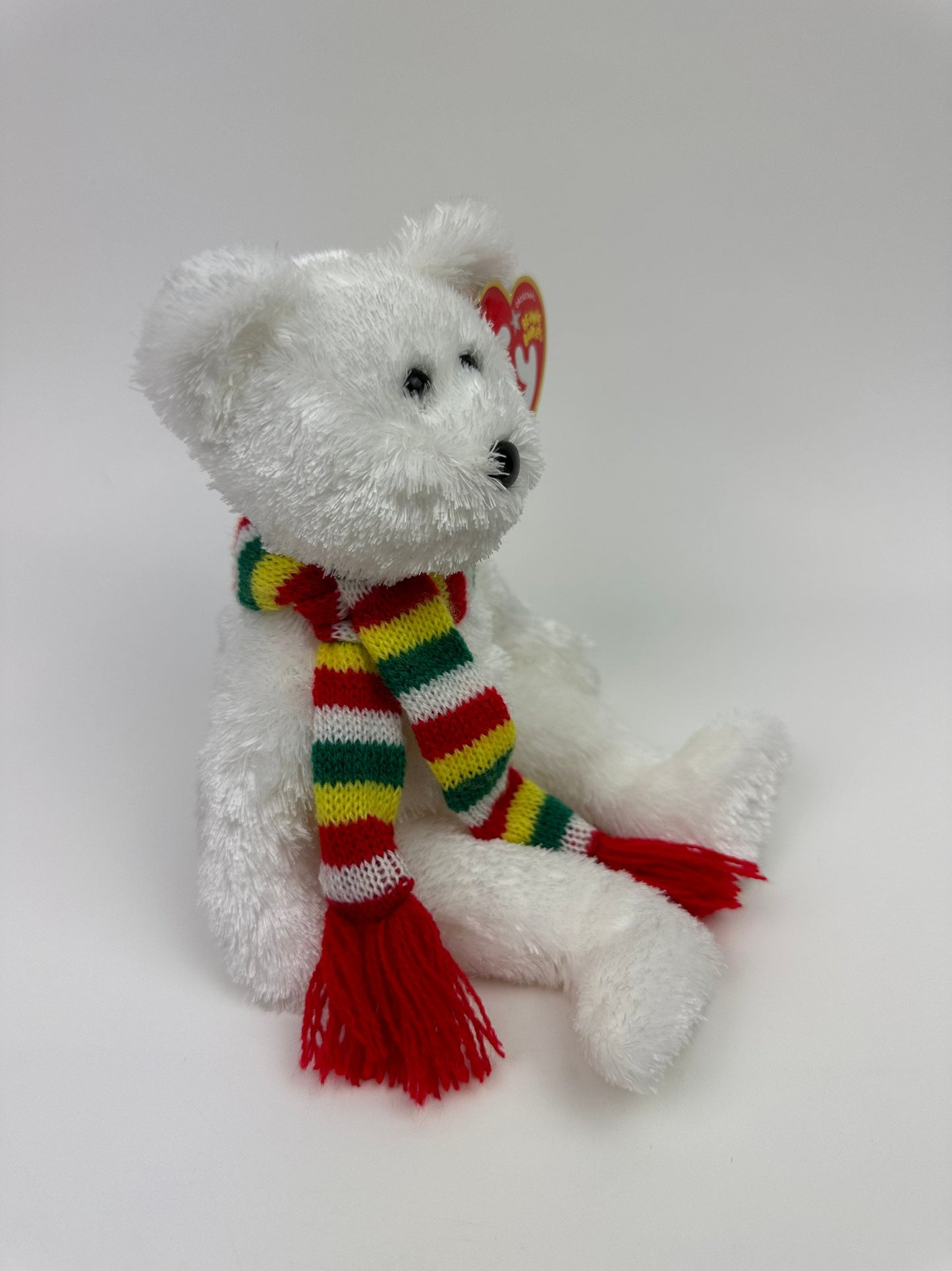 Ty Beanie Baby “Flurry” the White Bear wearing Scarf - Learning Express Exclusive *Rare* (8.5 inch)