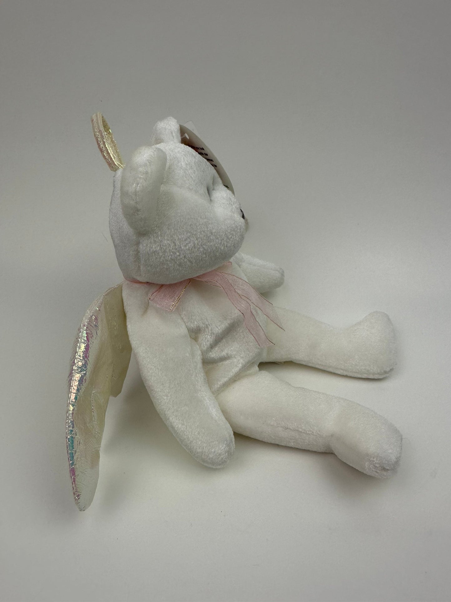 Ty Beanie Baby “Halo” the Angel Bear with Iridescent Wings - Special Olympics Version & Canadian Tush Tag! *Rare*  (8.5 inch)