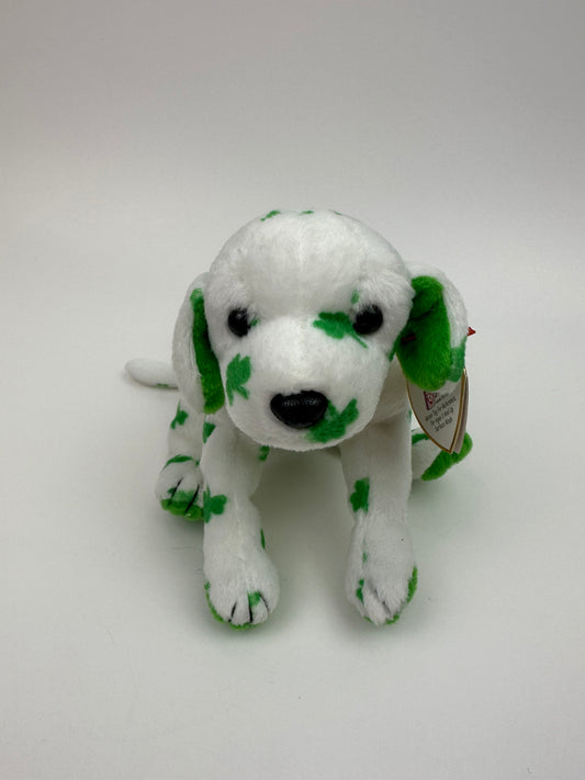 Ty Beanie Baby “Blarn-e” the Irish Dog  with Clovers! *Internet Exclusive* (6 inch)