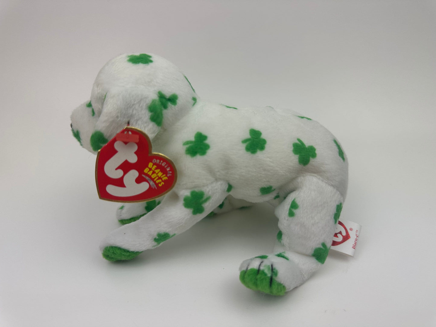 Ty Beanie Baby “Blarn-e” the Irish Dog  with Clovers! *Internet Exclusive* (6 inch)