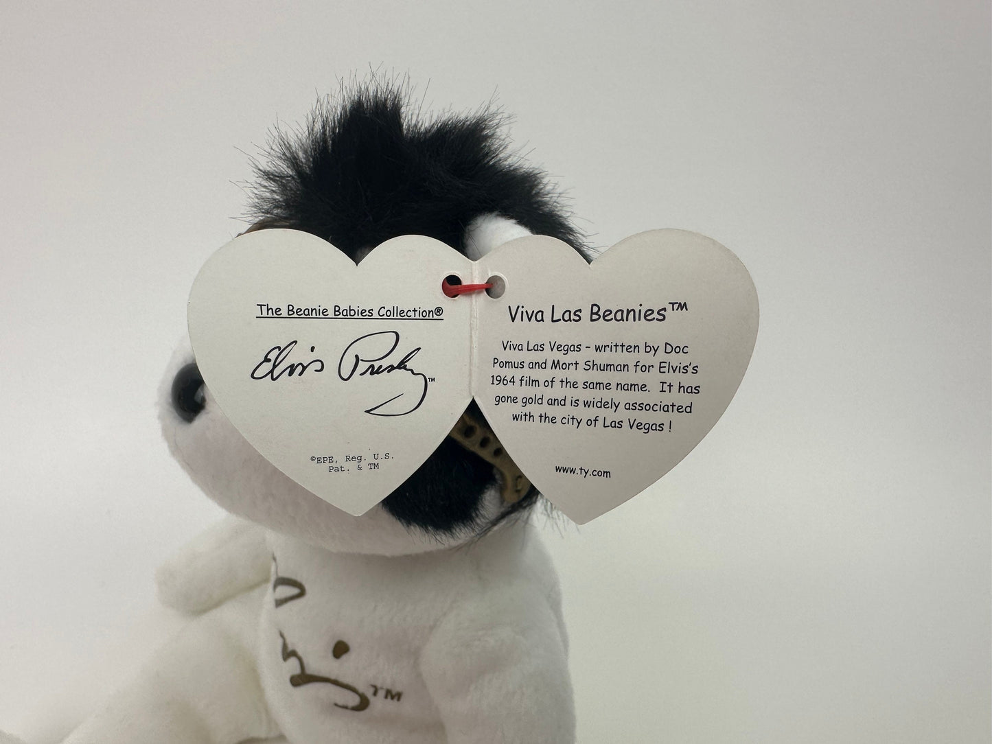 Ty Beanie Baby “Viva Las Beanies” the Elvis Presley Bear - Walgreen’s Exclusive (8.5 inch) Vintage 1990s 2000s Beanies