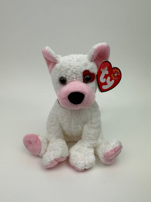 Ty Beanie Baby “Cupid” the Dog with Adorable Heart over Eye! (6.5 inch)