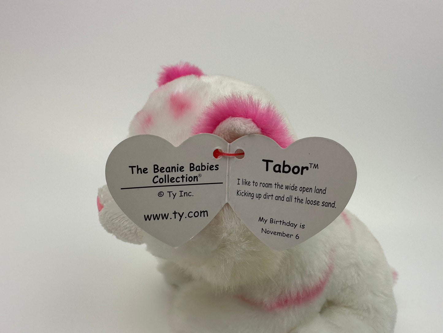 Ty Beanie Baby “Tabor” the Pink and White Tiger! (6 inch)