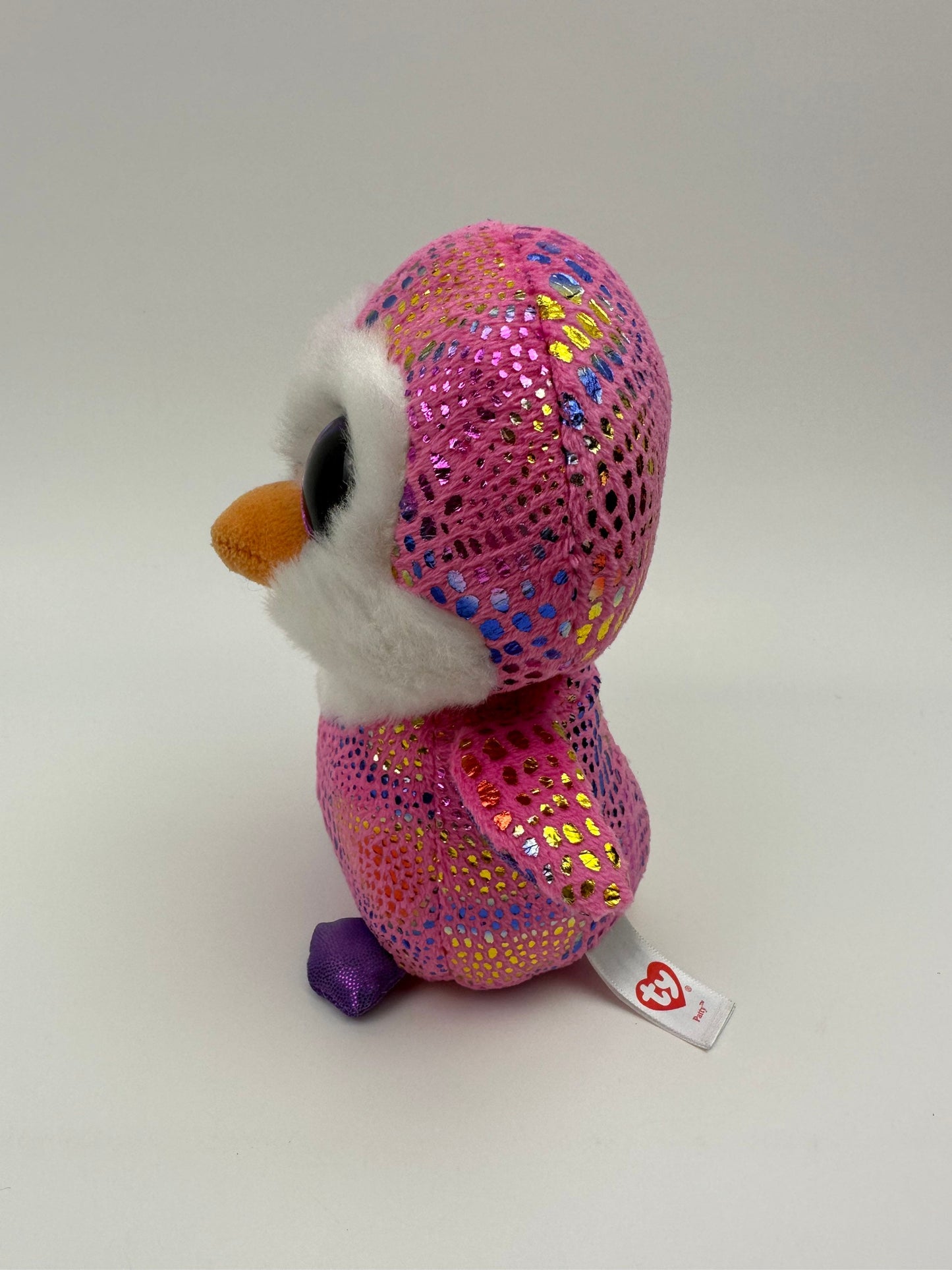 Ty Beanie Boo “Patty” the Pink Penguin, Justice Exclusive - No Hang Tag (6 inch)