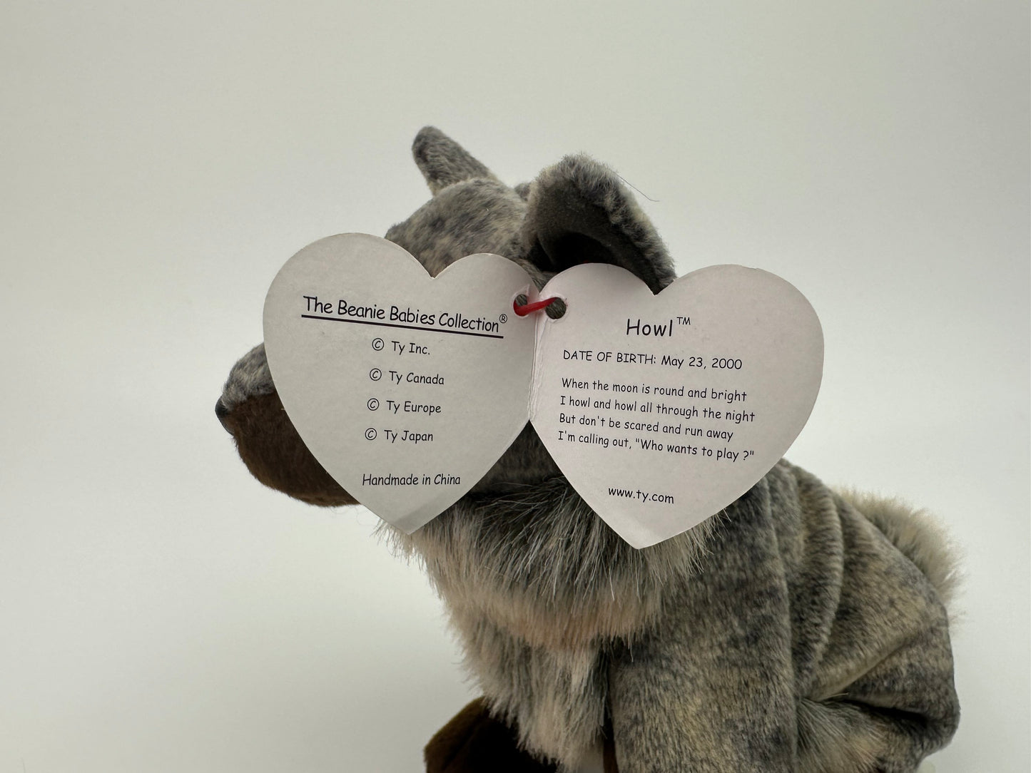 Ty Beanie Baby “Howl” the Wolf! (7 inch)