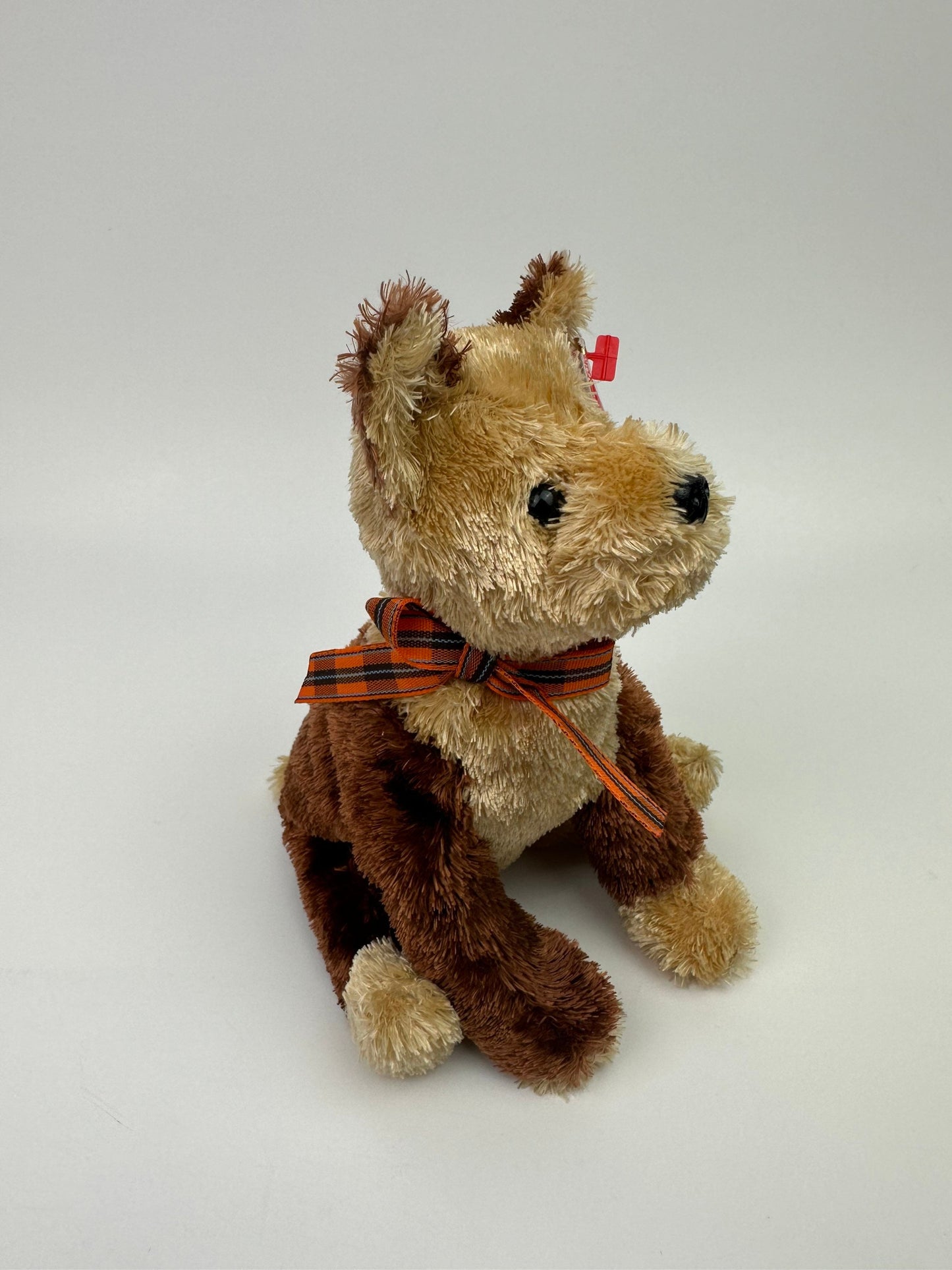 Ty Beanie Baby “Fidget” the Dog with plaid scarf! (5.5 inch)