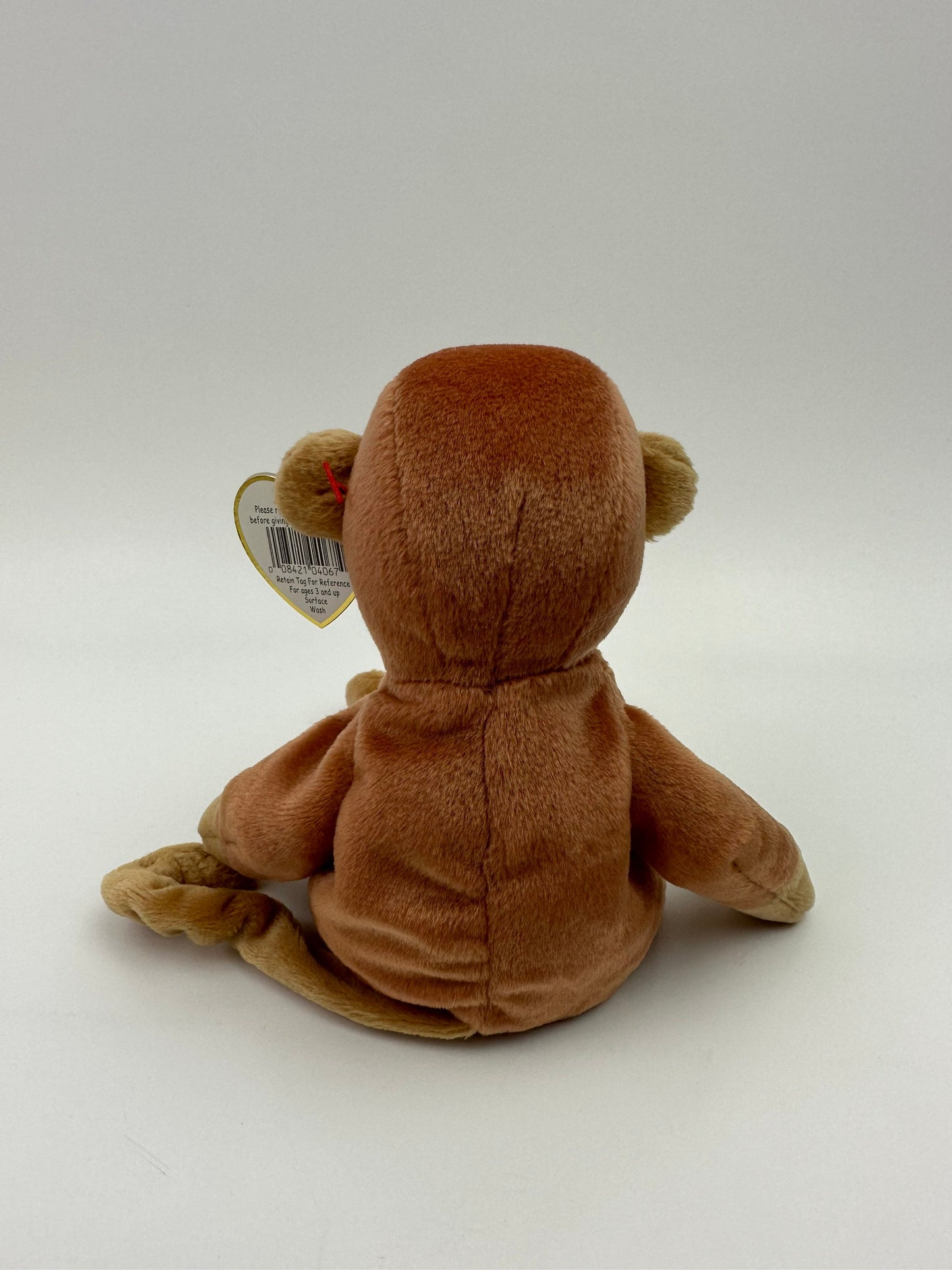 Ty Beanie Baby “Bongo” the Adorable Monkey with Tan Tail - Classic 90s Beanie (8.5 inch)