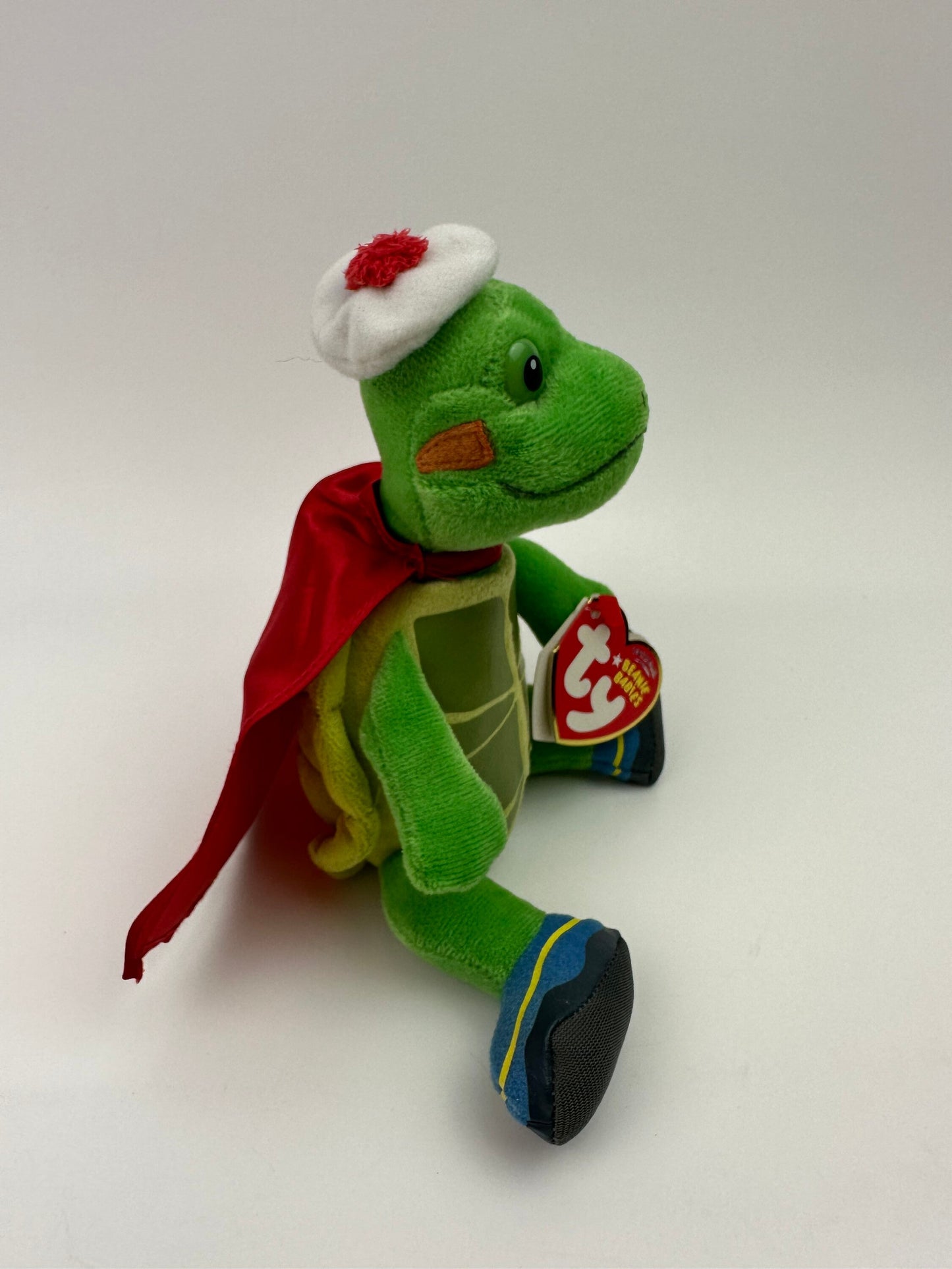 Ty Beanie Baby “Tuck” the Turtle wearing a red cape - Wonder Pets (5 inch)