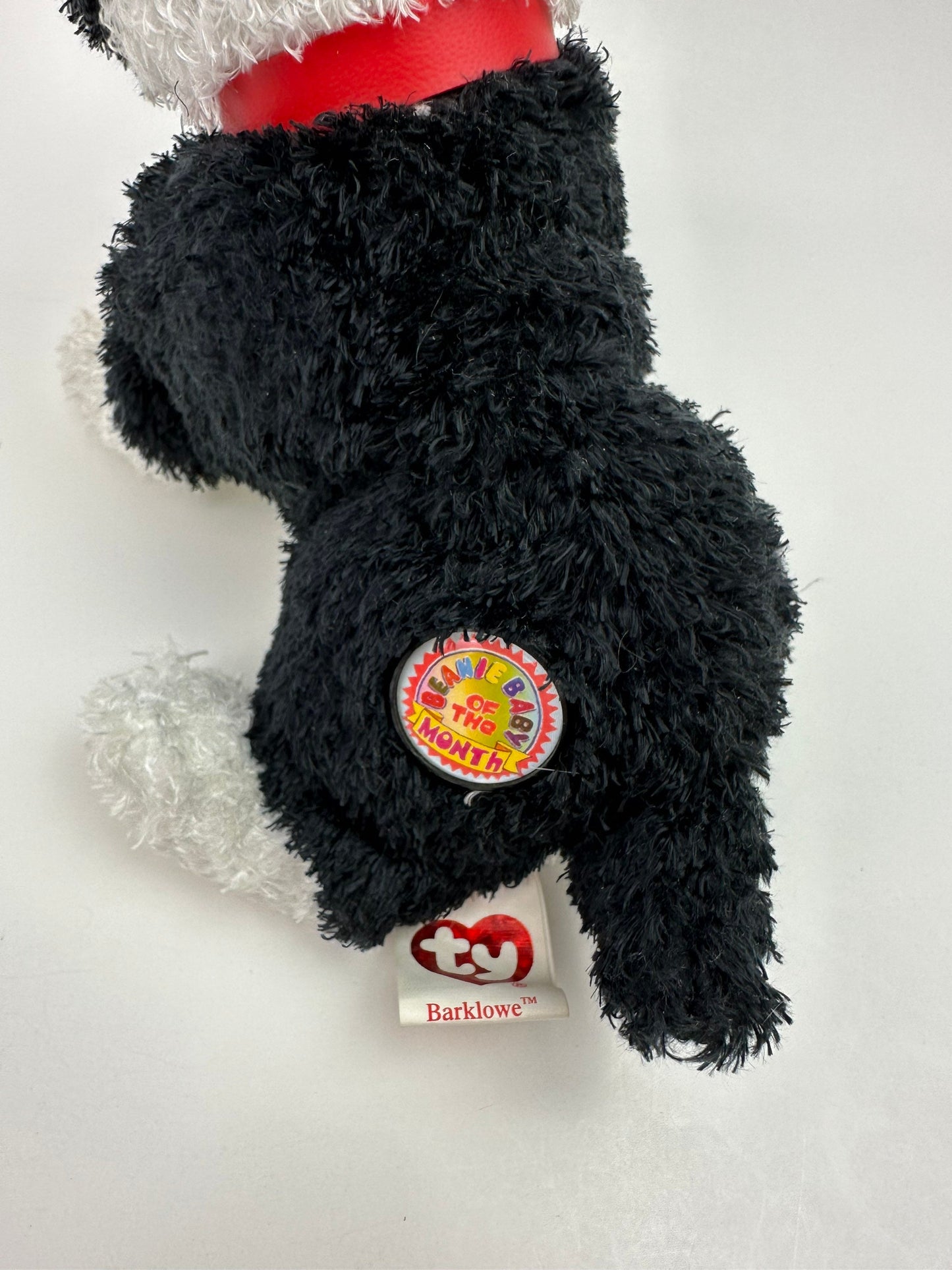 Ty Beanie Baby “Barklowe” the Black and White Dog! Beanie Baby of the Month (6.5 inch)