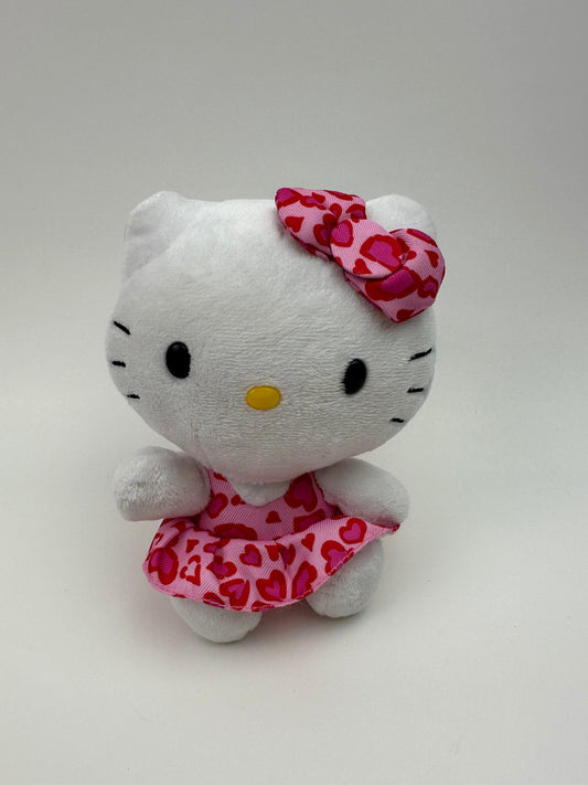 Ty Beanie Baby Vintage “Hello Kitty” the Hello Kitty Plush Wearing Pink Heart Dress - No Hang Tag (5.5 inch)