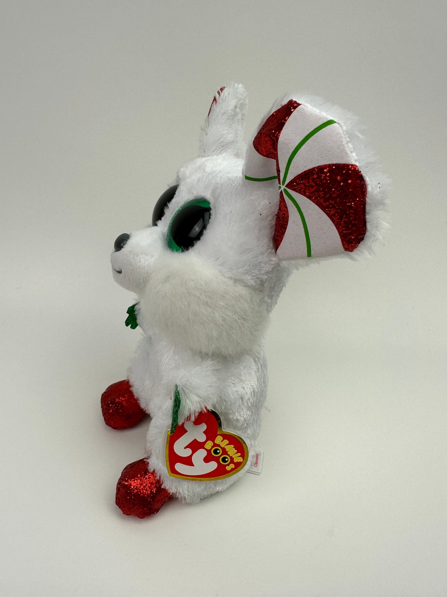 Ty Beanie Boo “Chimney” the Grey Holiday Mouse (6 inch)