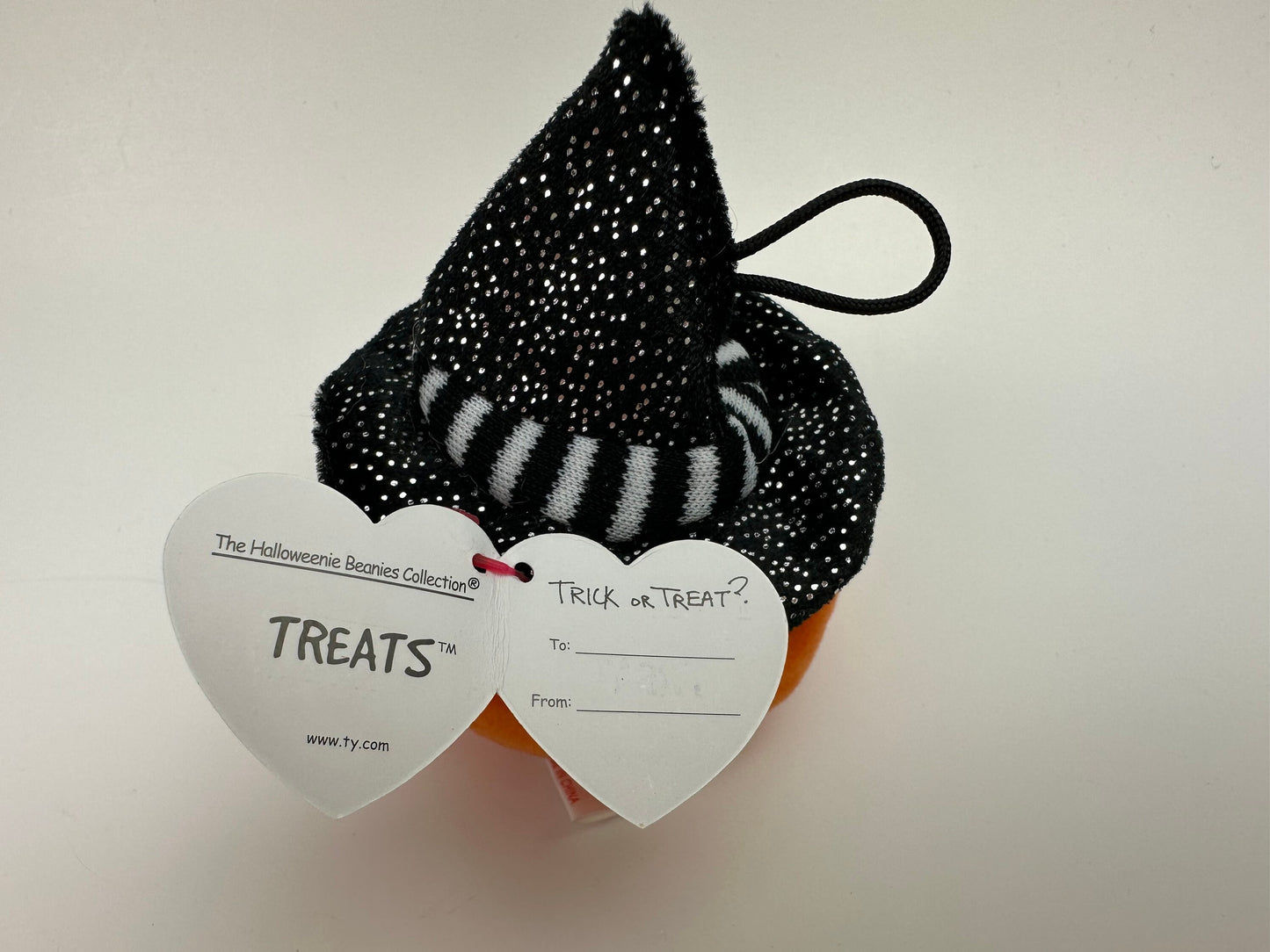 Ty Halloweenie Beanie “Treats” the Halloween Pumpkin - Teenie Beanie! (3 inch)