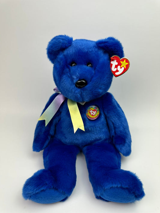 Ty Beanie Buddy “Clubby” the Royal Blue Bear -! (14 inch)