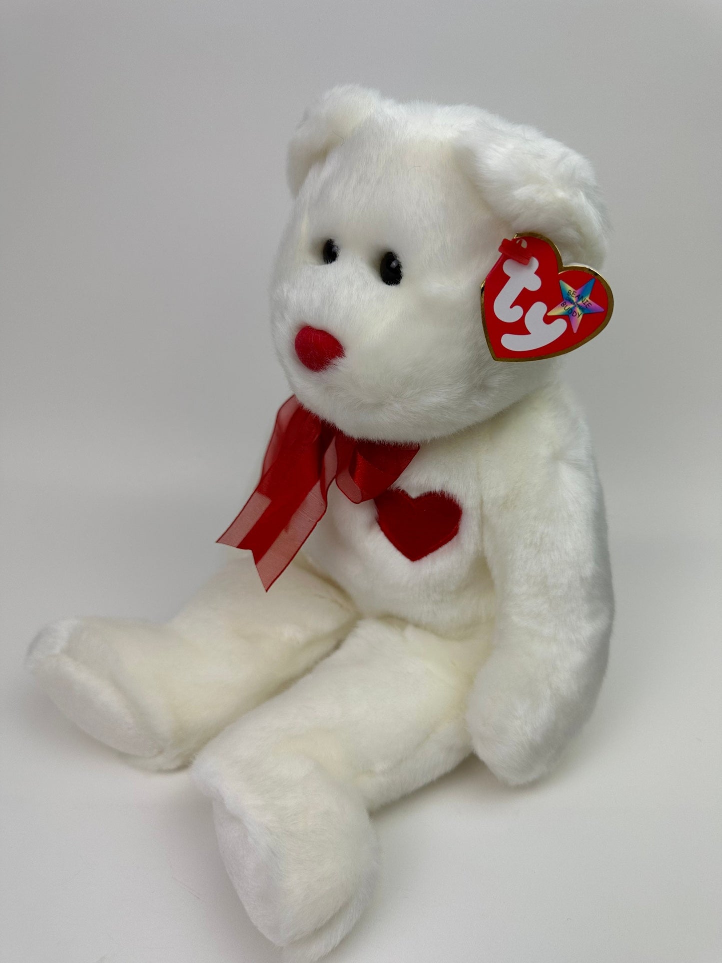 Ty Valentine’s Day Beanie Buddy “Valentino” The White Bear (13.5 inch)