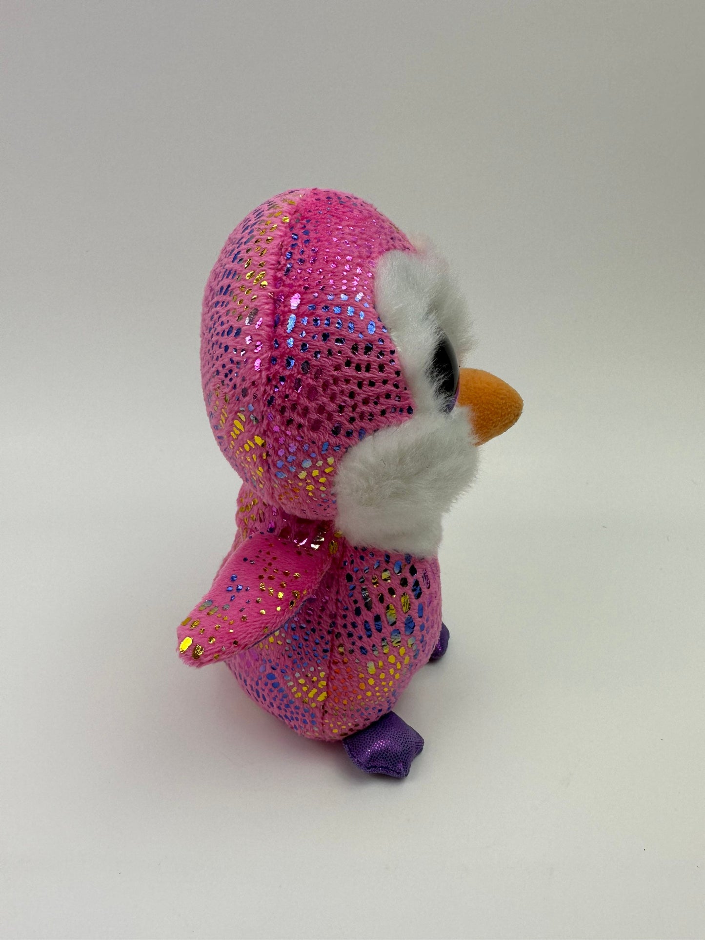 Ty Beanie Boo “Patty” the Pink Penguin, Justice Exclusive - No Hang Tag (6 inch)