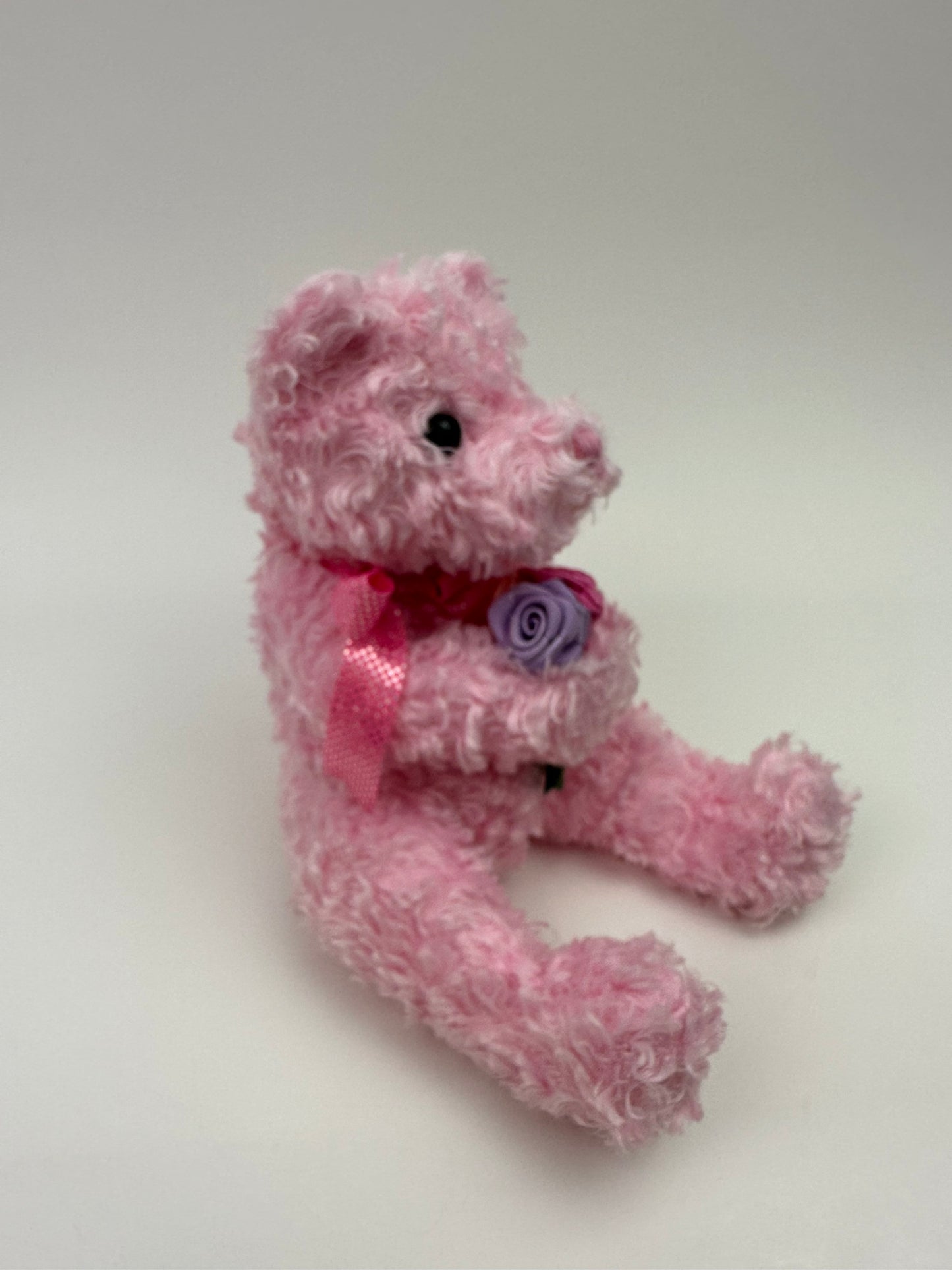 Ty Beanie Baby “Radiance” the Pink Bear Holding Flowers (7 inch)