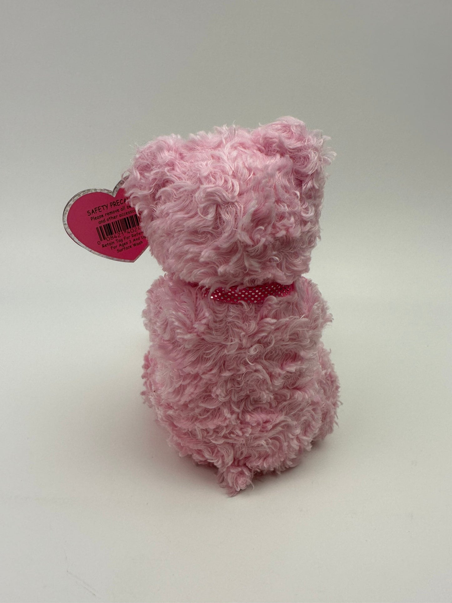 Ty Beanie Baby “Radiance” the Pink Bear Holding Flowers (7 inch)