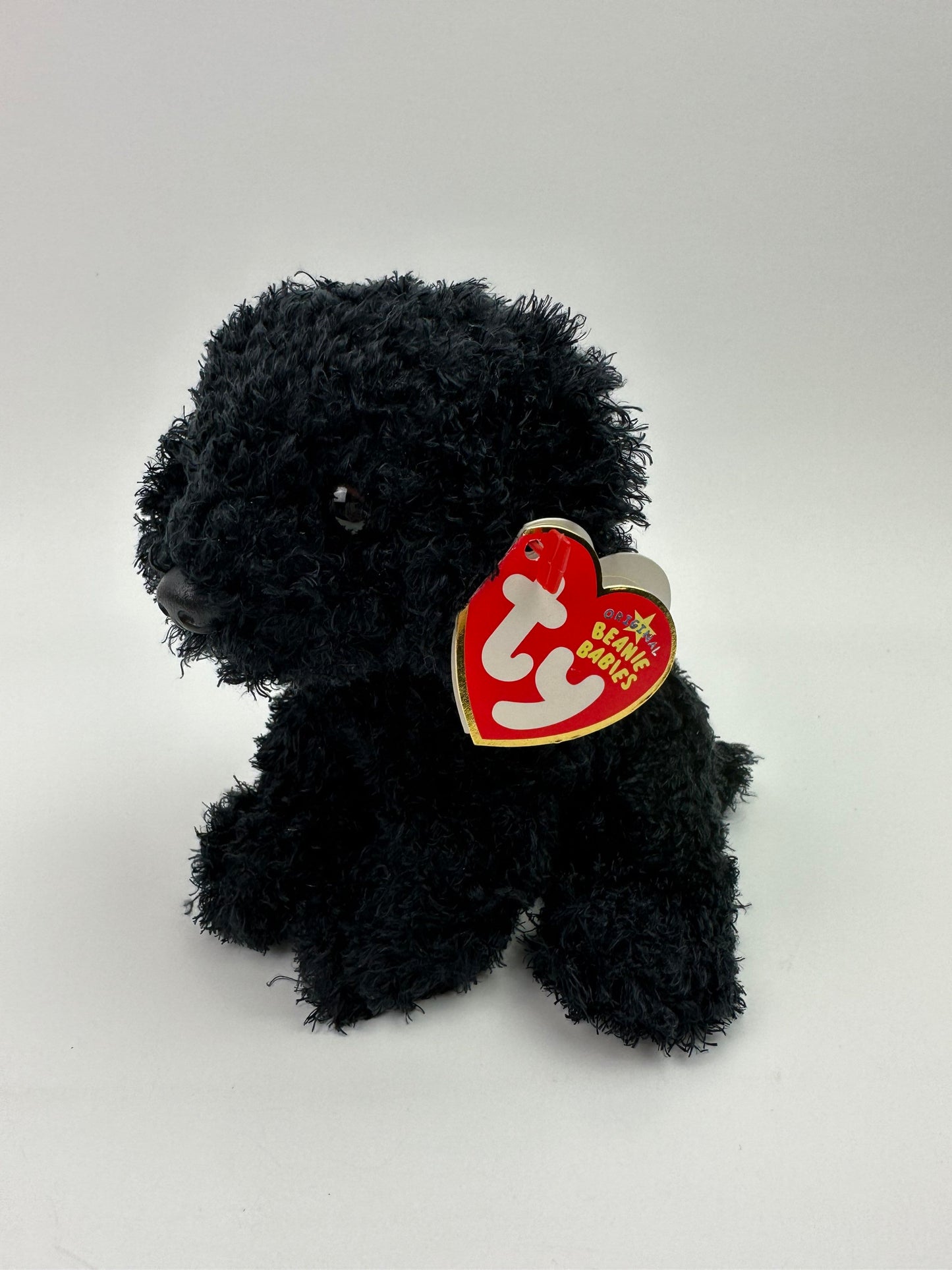 Ty Beanie Baby “Outlaw” the Black Curly Hair Dog! *Rare* (5.5 inch)