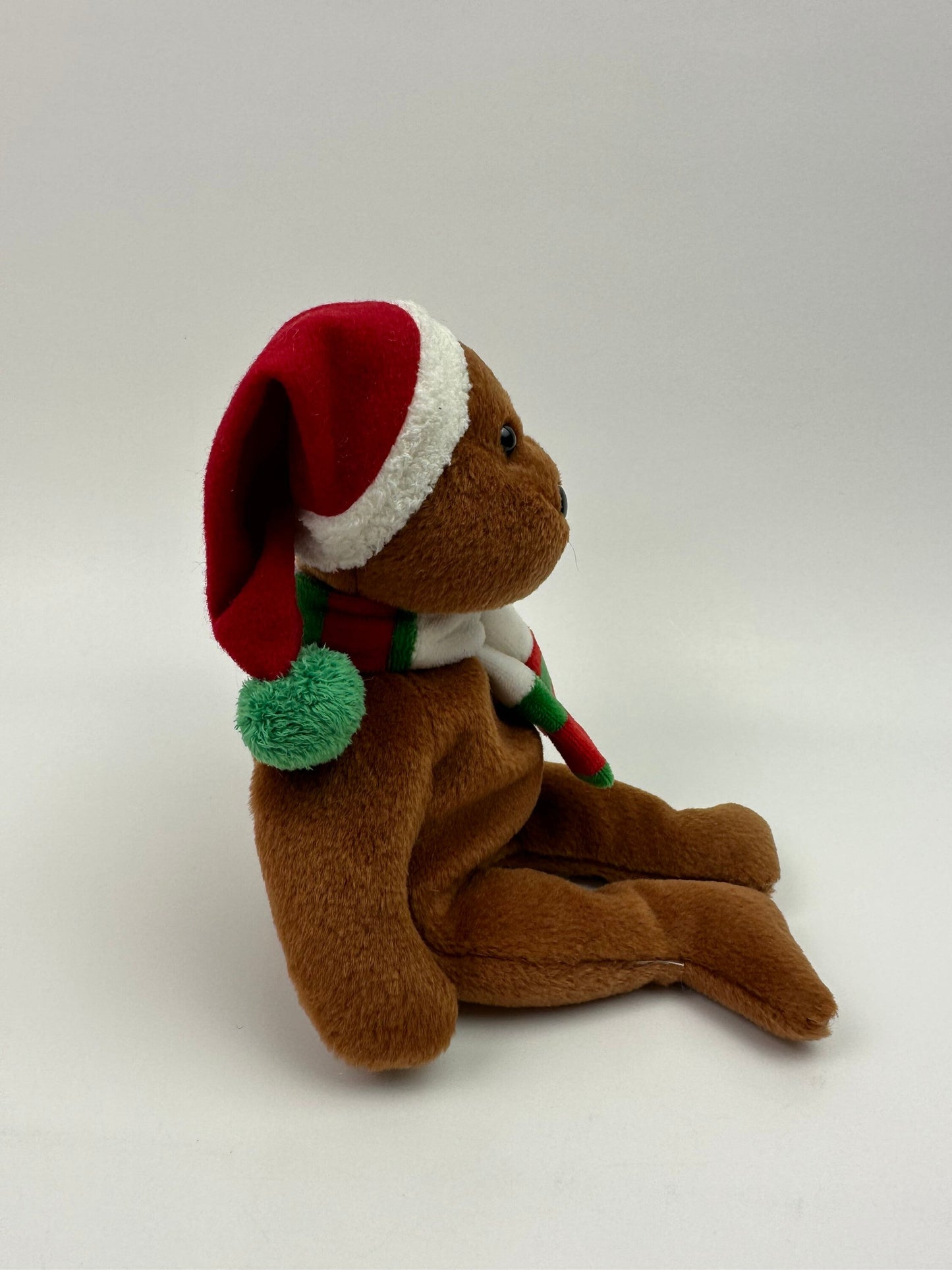 Ty Beanie Baby “Holiday Teddy” wearing hat and scarf (8.5 inch)