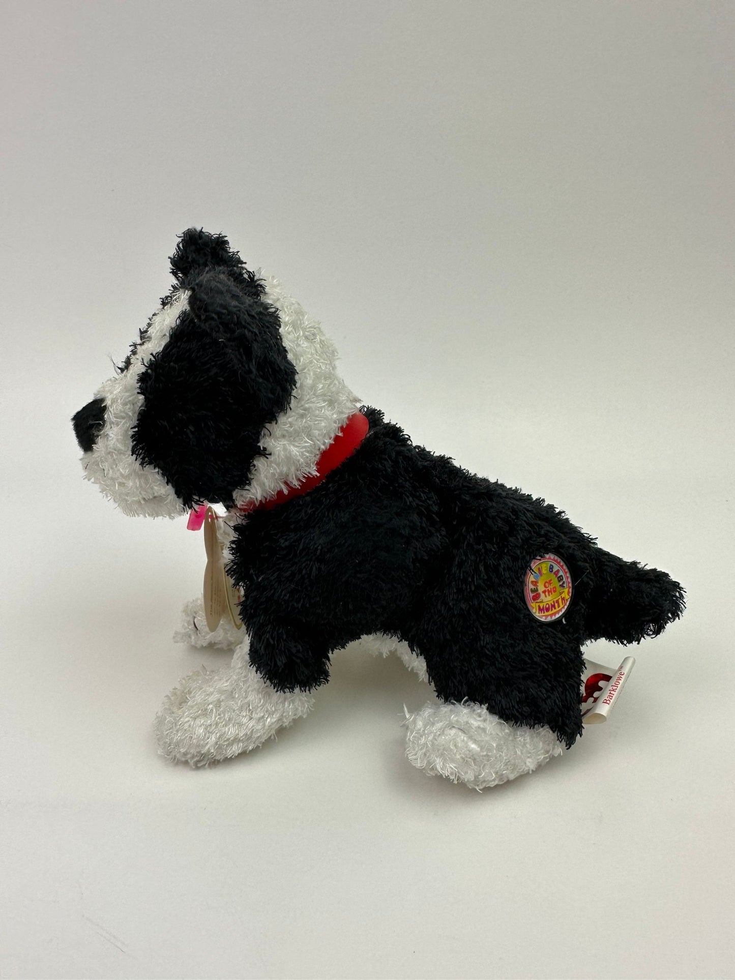 Ty Beanie Baby “Barklowe” the Black and White Dog! Beanie Baby of the Month (6.5 inch)