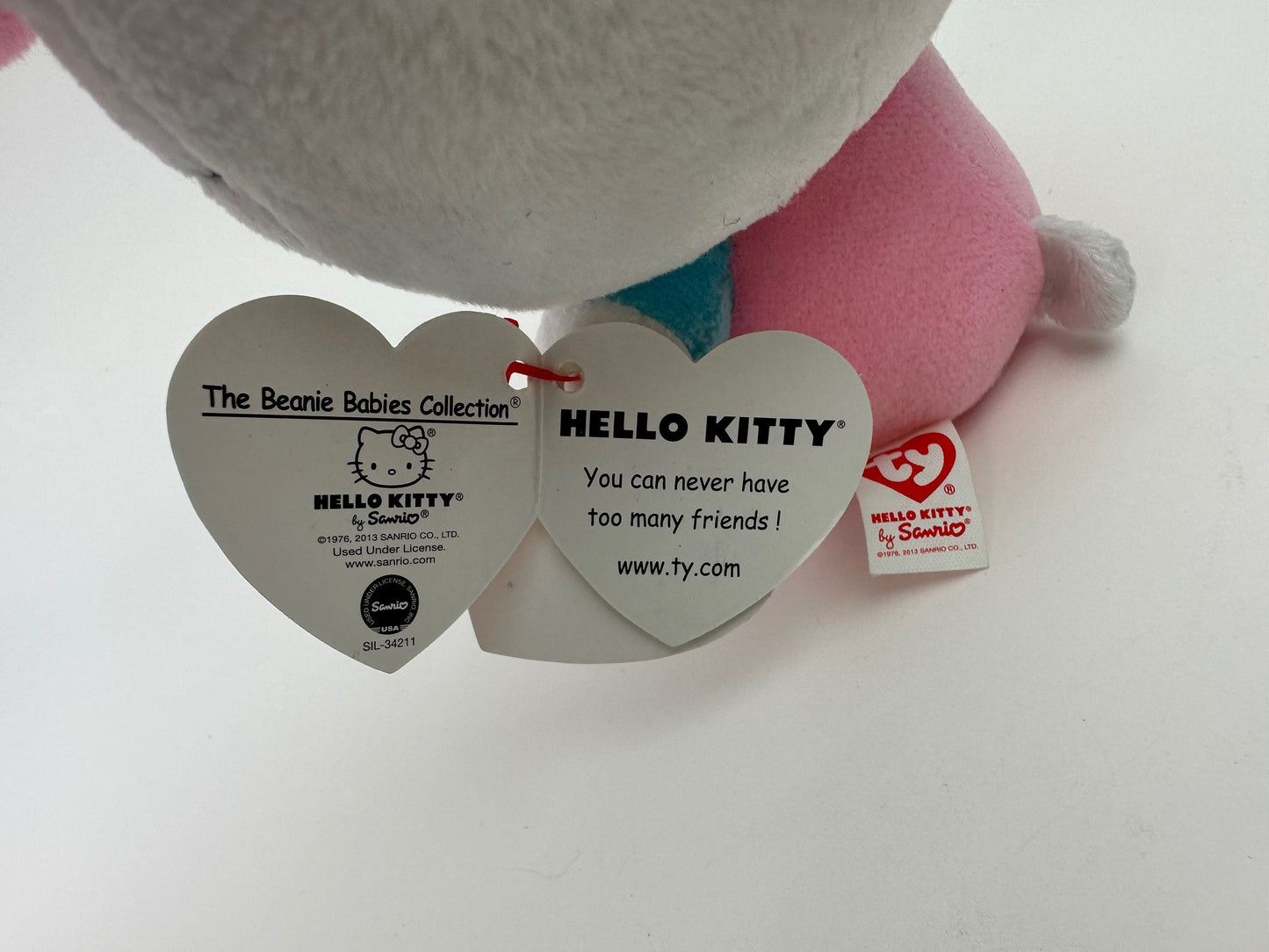 Ty Beanie Baby Vintage “Hello Kitty” the Pink and Blue Hello Kitty Plush (5.5 inch)