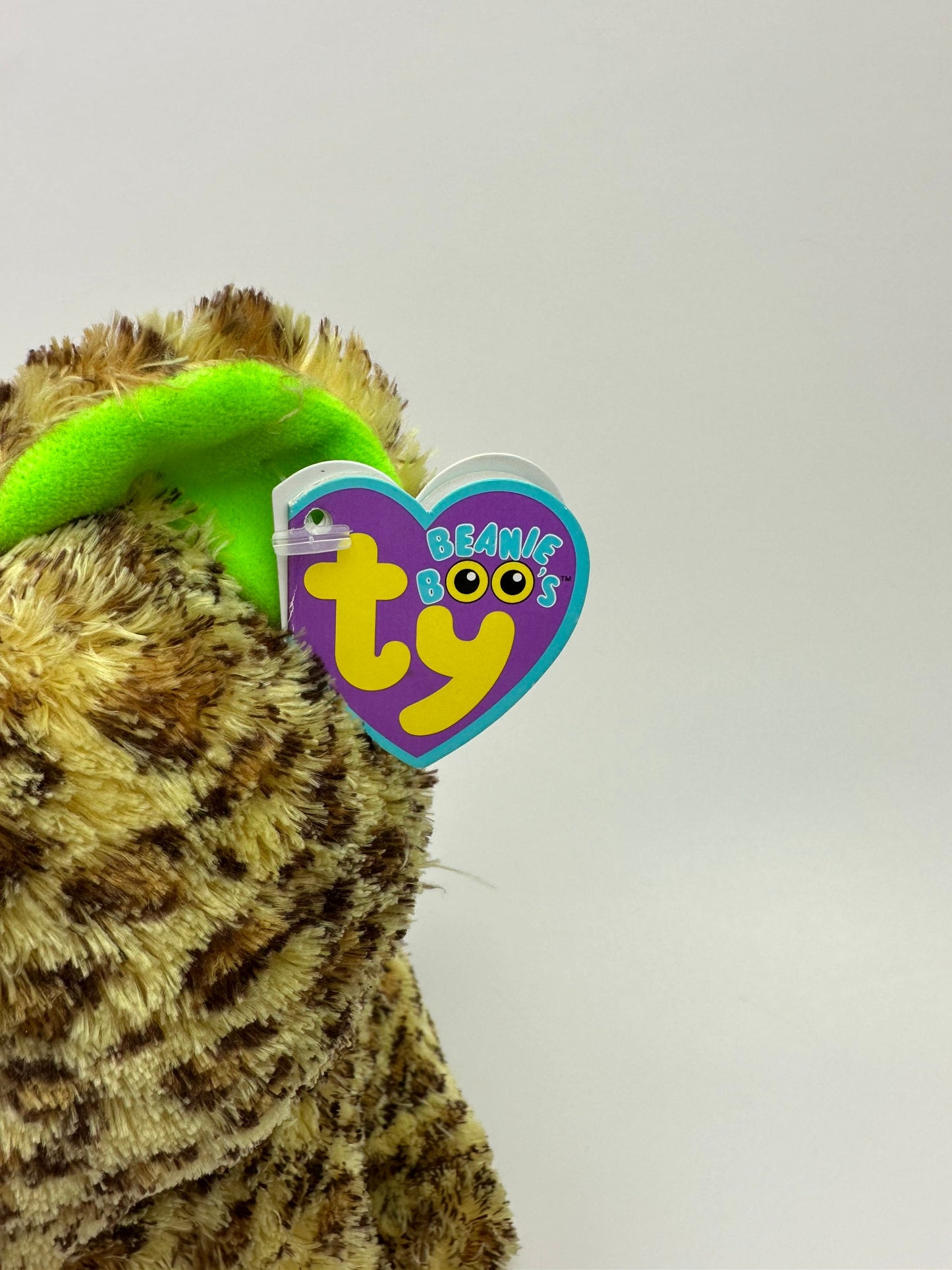 Ty Beanie Boo “Speckles” the Leopard, Original Purple Tag (9 inch)