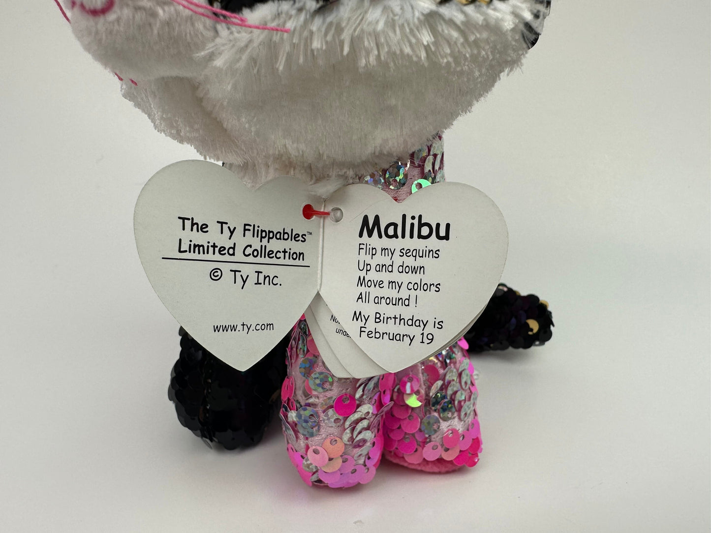 Ty Flippables “Malibu” the Cat with sequins (6 inch)