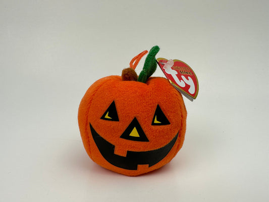 TY Halloweenie Beanie “Glow” the Halloween Pumpkin - Teenie Beanie! (3 inch)