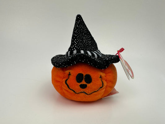 Ty Halloweenie Beanie “Treats” the Halloween Pumpkin - Teenie Beanie! (3 inch)