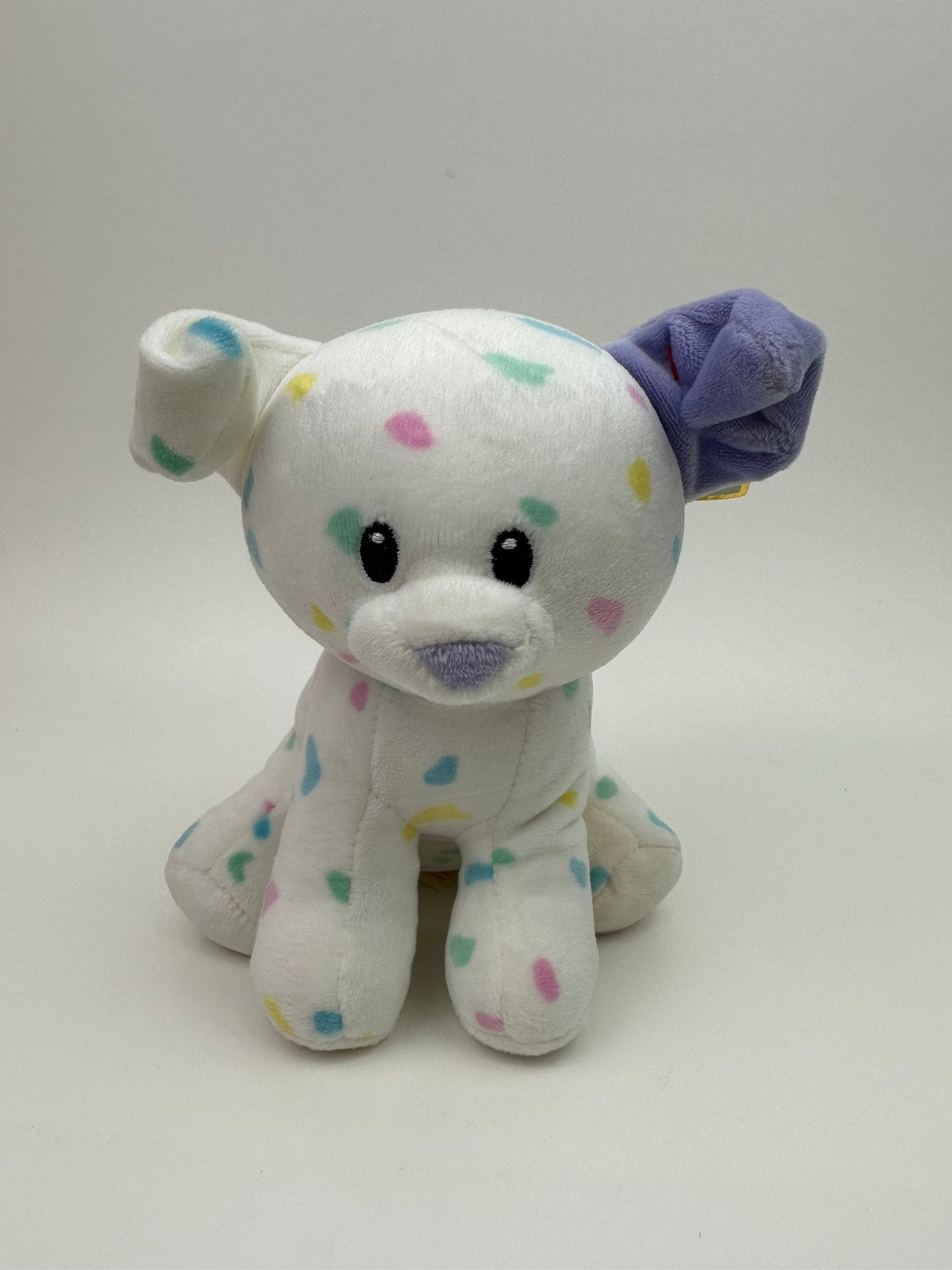 Ty Baby Collection “Sprinkles” the Confetti Dog - Love to Baby *Rare*  (Smaller 6 inch)